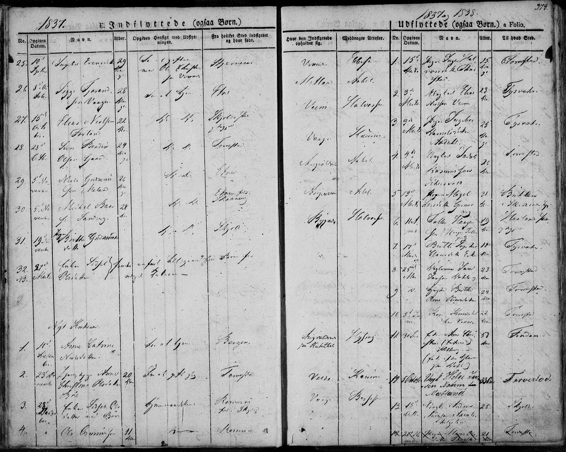 Avaldsnes sokneprestkontor, SAST/A -101851/H/Ha/Haa/L0005: Parish register (official) no. A 5.2, 1825-1841, p. 378