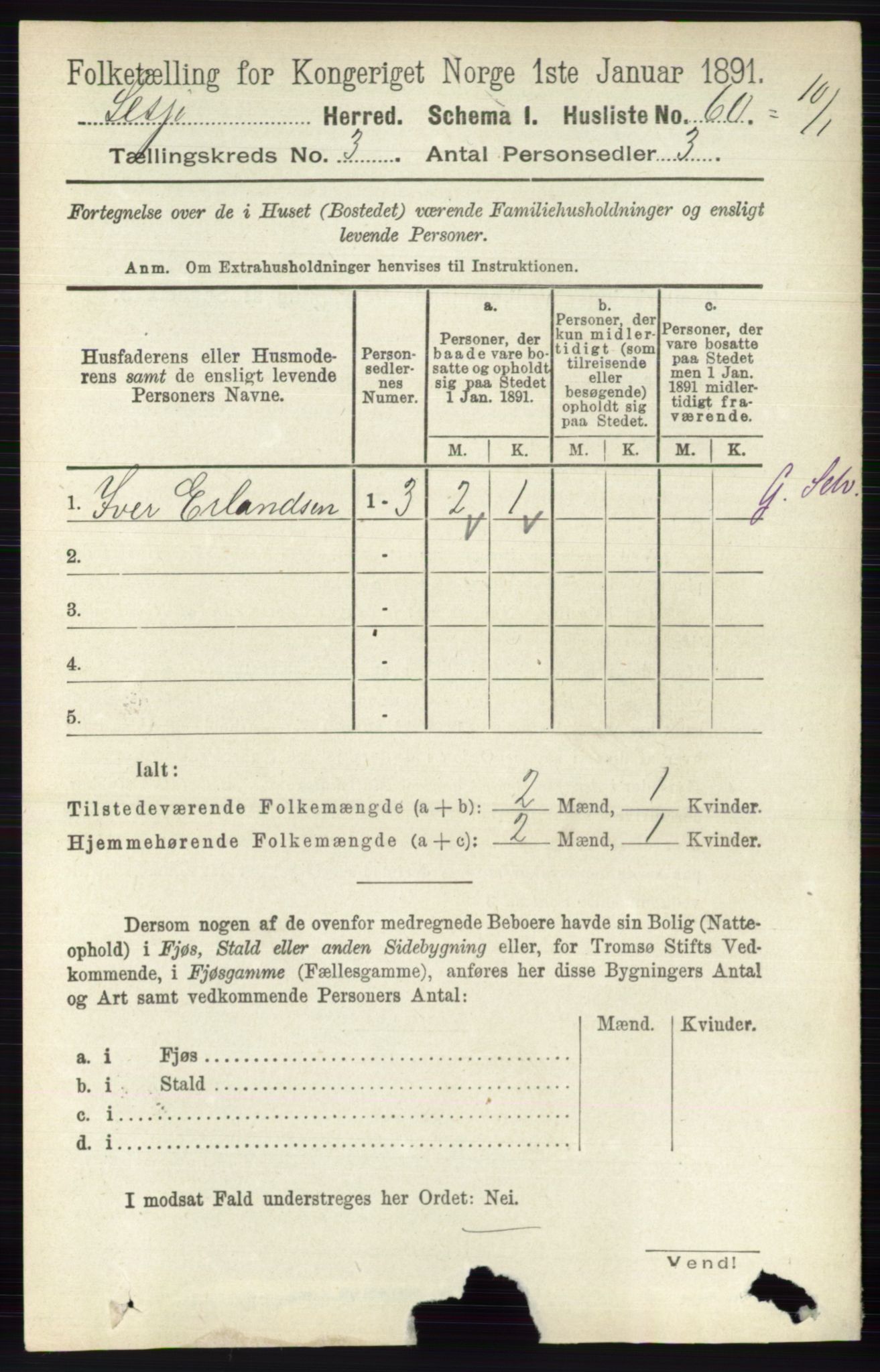 RA, 1891 census for 0512 Lesja, 1891, p. 629