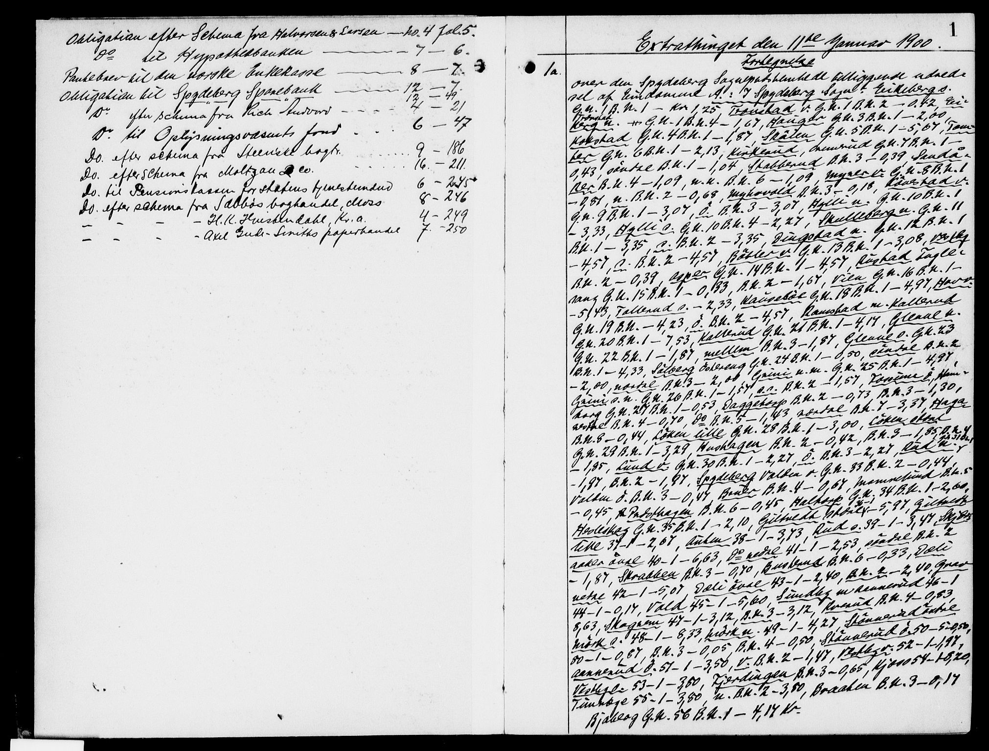 Trøgstad sorenskriveri, AV/SAO-A-10659/G/Gb/L0024: Mortgage book no. 24, 1900-1903, p. 1