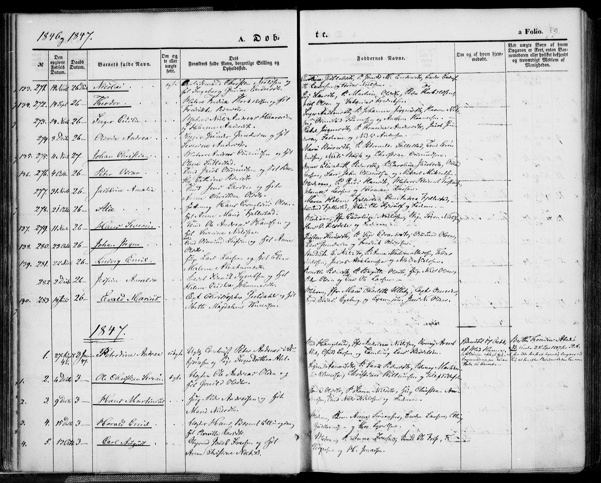 Kristiansand domprosti, SAK/1112-0006/F/Fa/L0013: Parish register (official) no. A 13, 1842-1851, p. 79