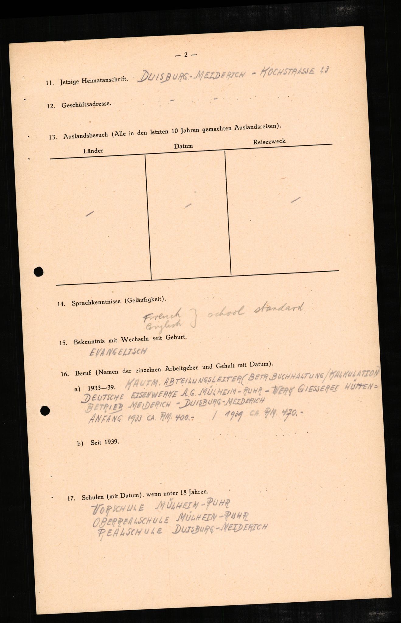 Forsvaret, Forsvarets overkommando II, AV/RA-RAFA-3915/D/Db/L0004: CI Questionaires. Tyske okkupasjonsstyrker i Norge. Tyskere., 1945-1946, p. 486