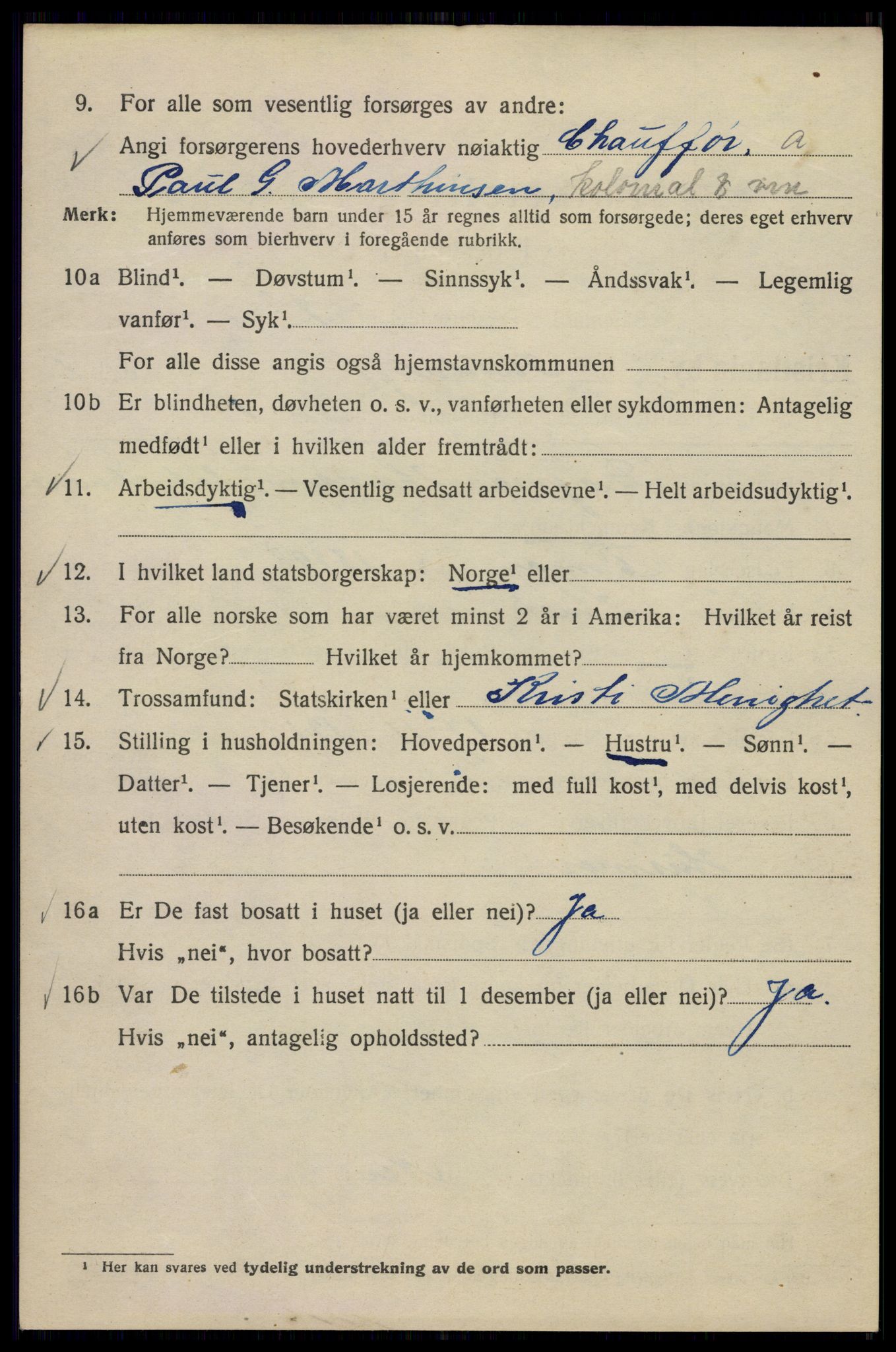 SAO, 1920 census for Kristiania, 1920, p. 332106