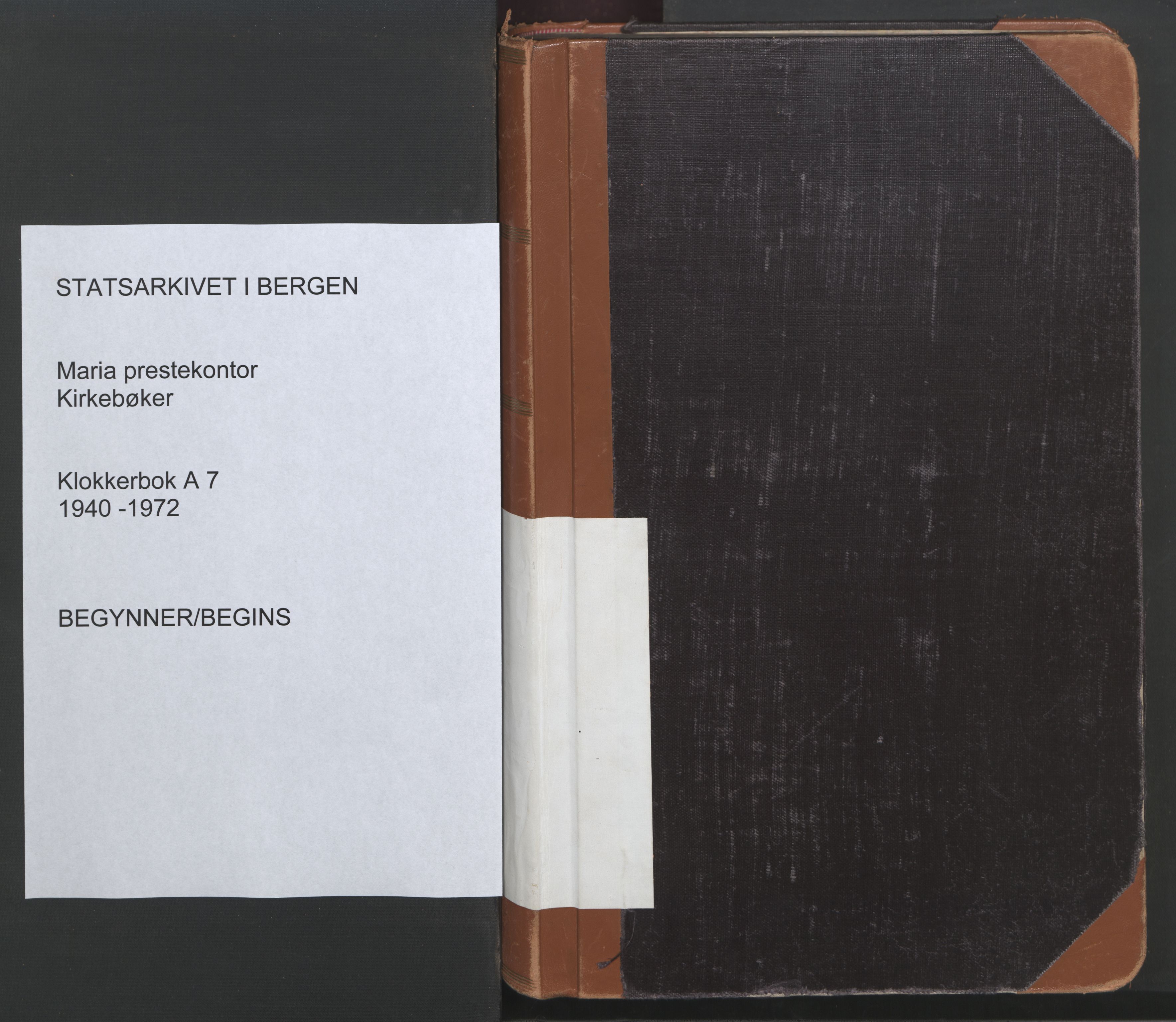 Mariakirken Sokneprestembete, SAB/A-76901/H/Hab/L0007: Parish register (copy) no. A 7, 1940-1972