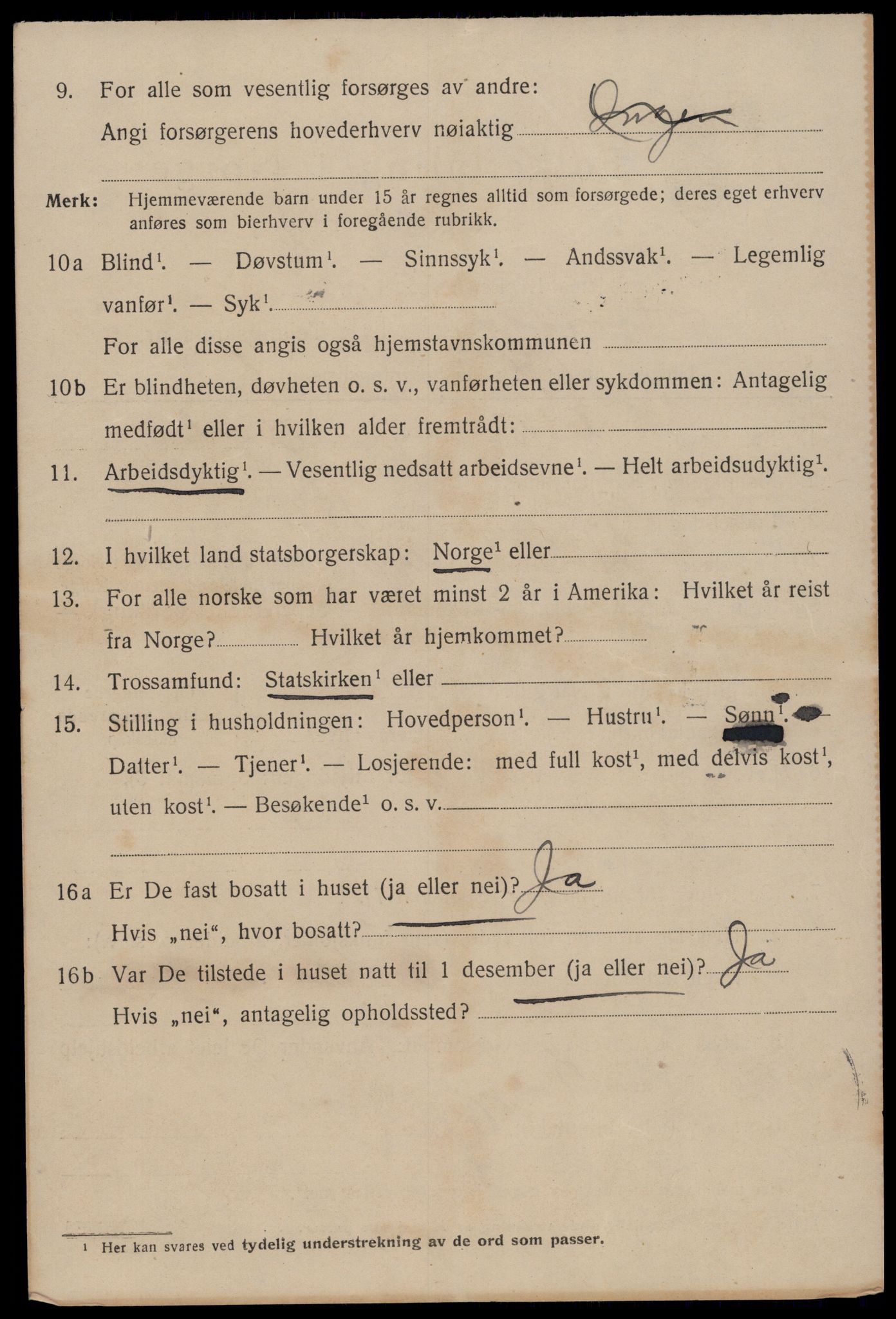 SAST, 1920 census for Stavanger, 1920, p. 90697