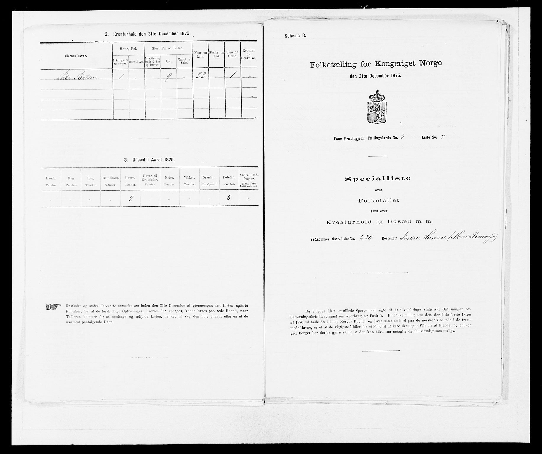 SAB, 1875 census for 1249P Fana, 1875, p. 688