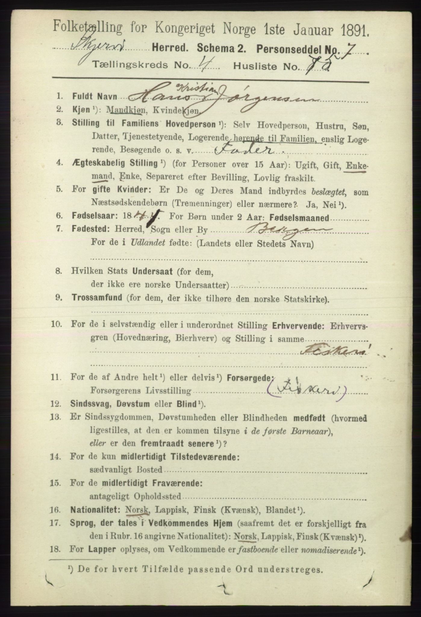 RA, 1891 census for 1941 Skjervøy, 1891, p. 2862