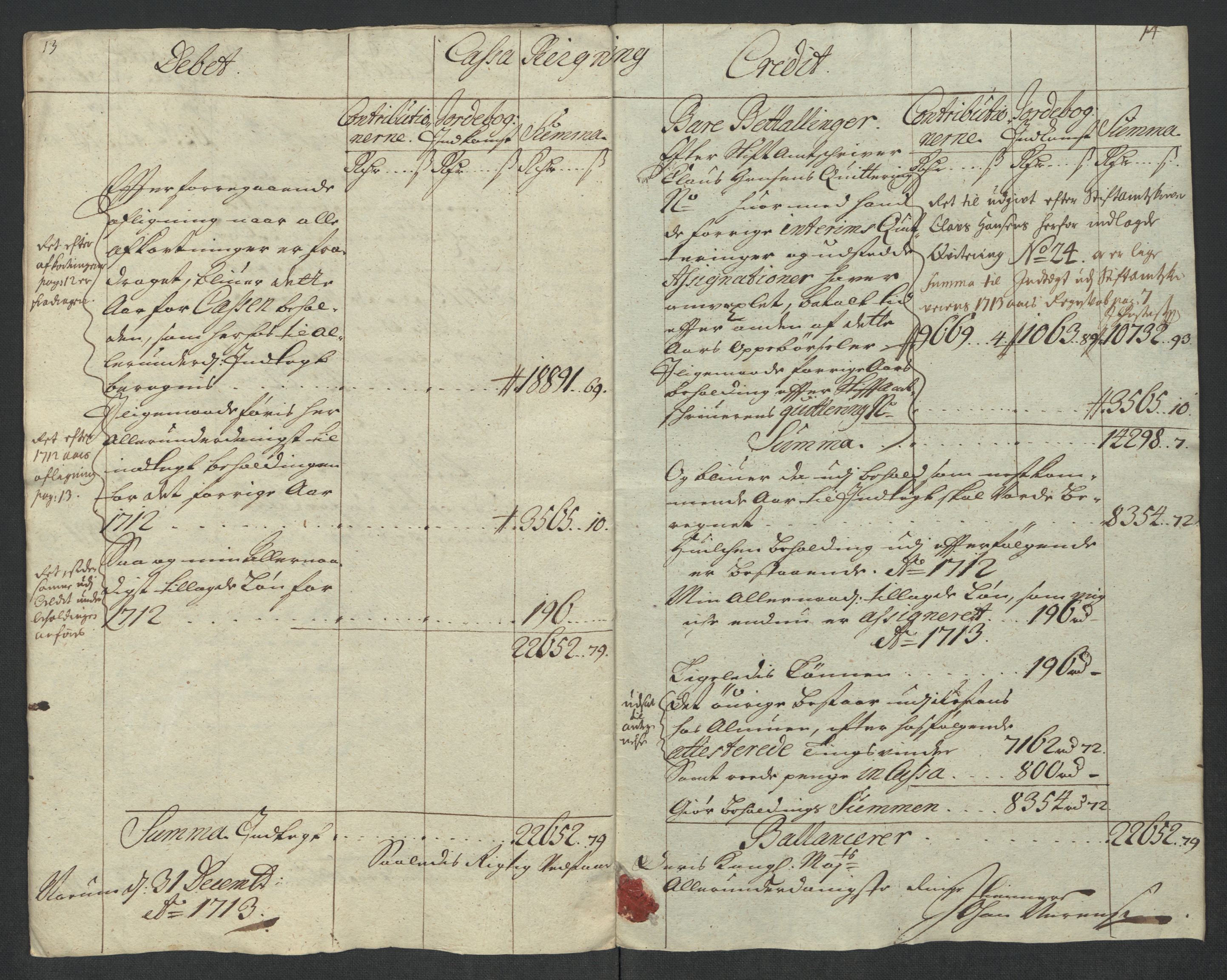 Rentekammeret inntil 1814, Reviderte regnskaper, Fogderegnskap, AV/RA-EA-4092/R18/L1310: Fogderegnskap Hadeland, Toten og Valdres, 1713, p. 10