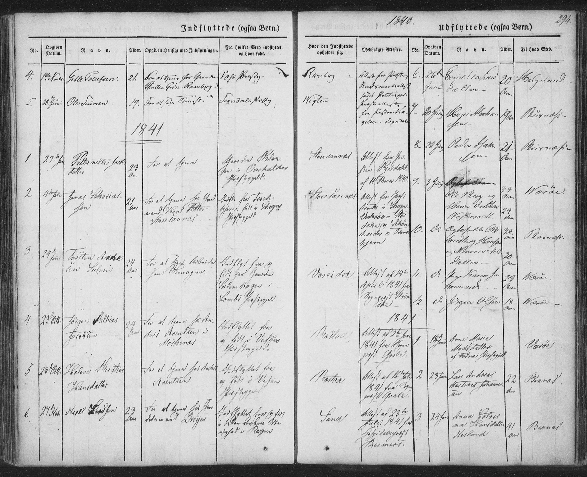 Ministerialprotokoller, klokkerbøker og fødselsregistre - Nordland, AV/SAT-A-1459/885/L1202: Parish register (official) no. 885A03, 1838-1859, p. 294