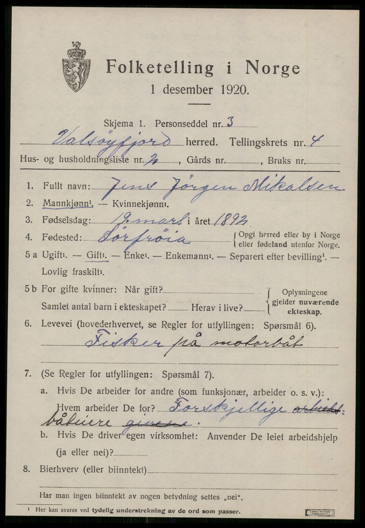 SAT, 1920 census for Valsøyfjord, 1920, p. 1531