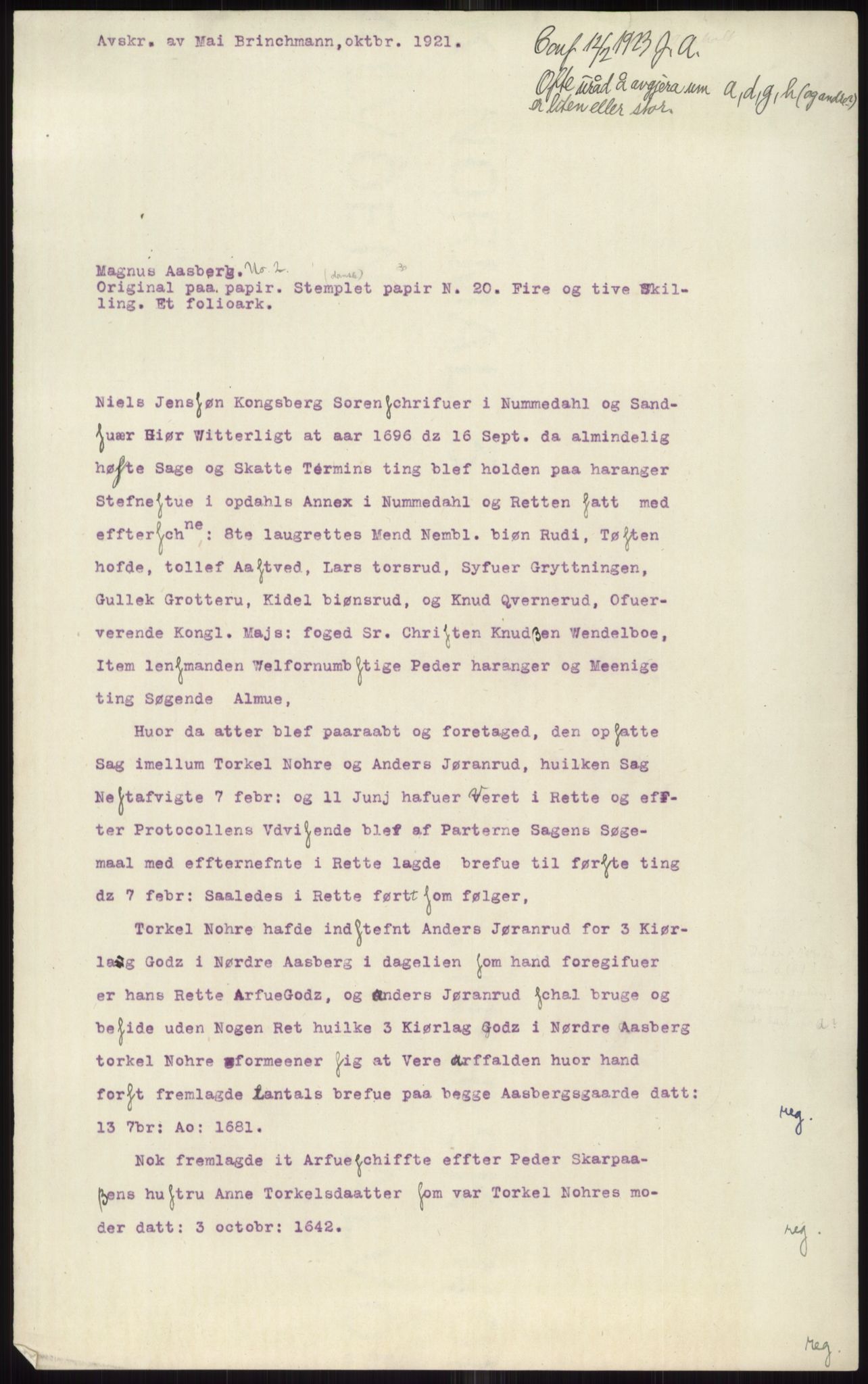 Samlinger til kildeutgivelse, Diplomavskriftsamlingen, AV/RA-EA-4053/H/Ha, p. 1278