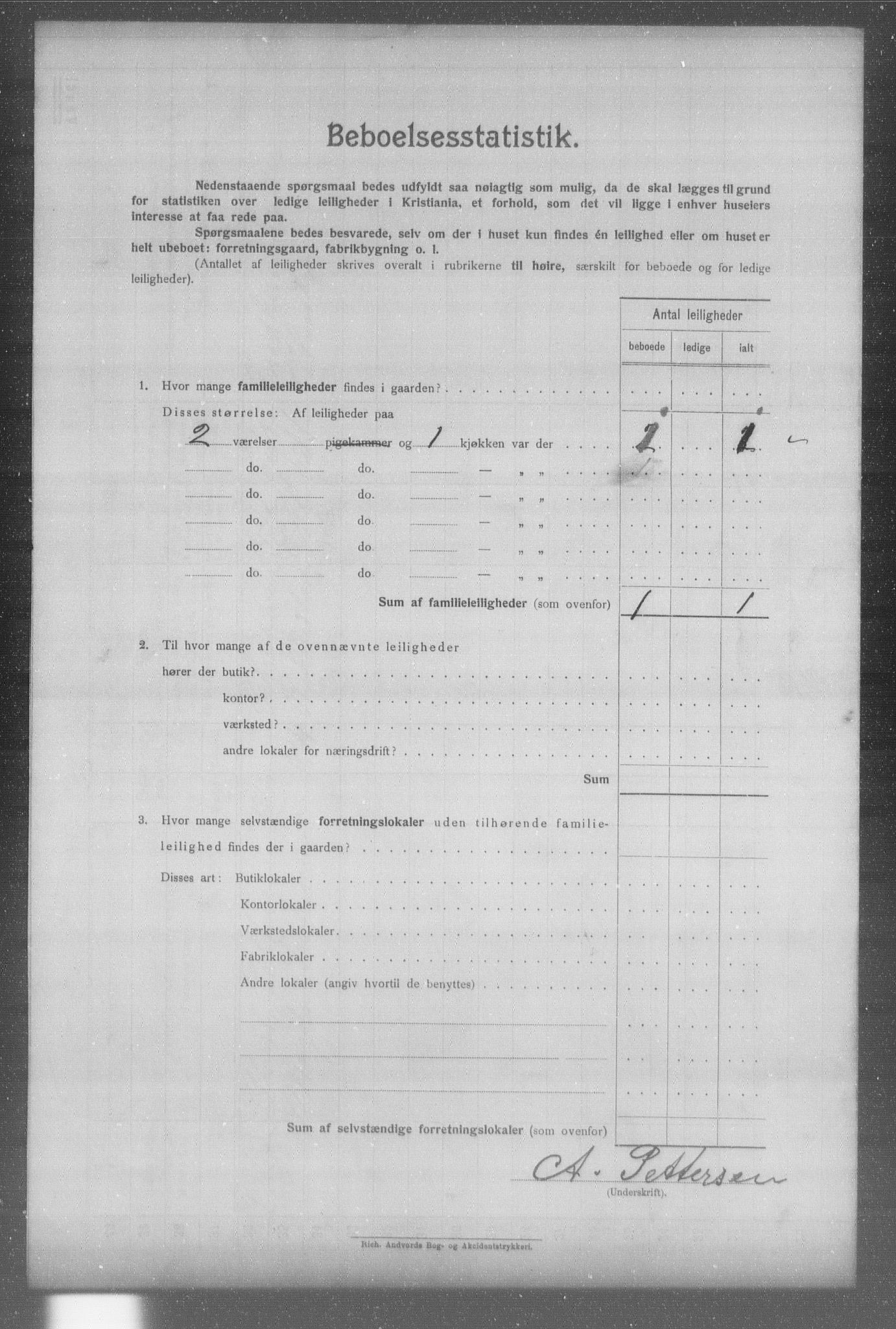 OBA, Municipal Census 1904 for Kristiania, 1904, p. 3215