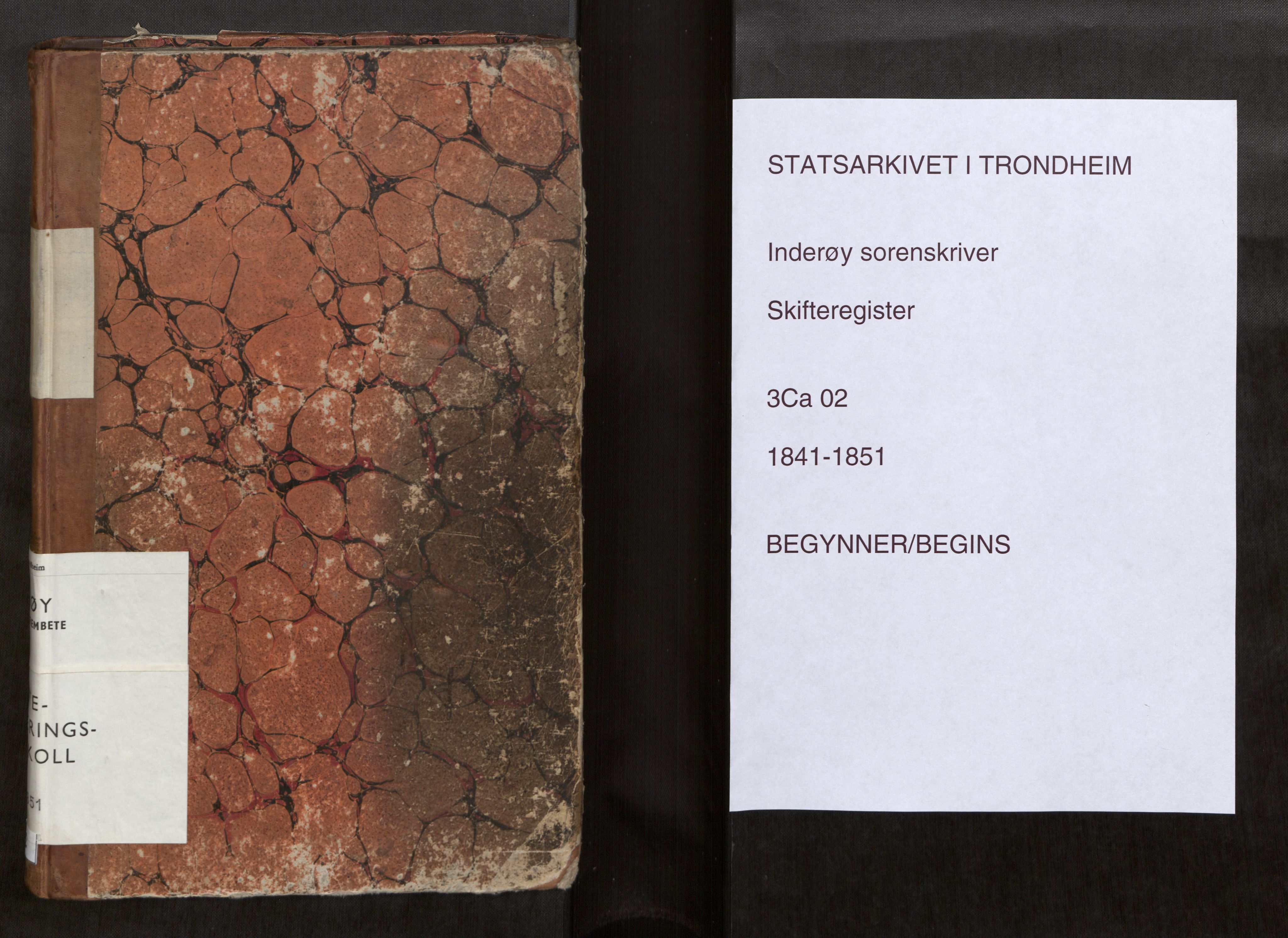 Inderøy sorenskriveri, SAT/A-4147/1/3/3C/3Ca/L0002: Skifteregistreringsprotokoll, 1841-1851