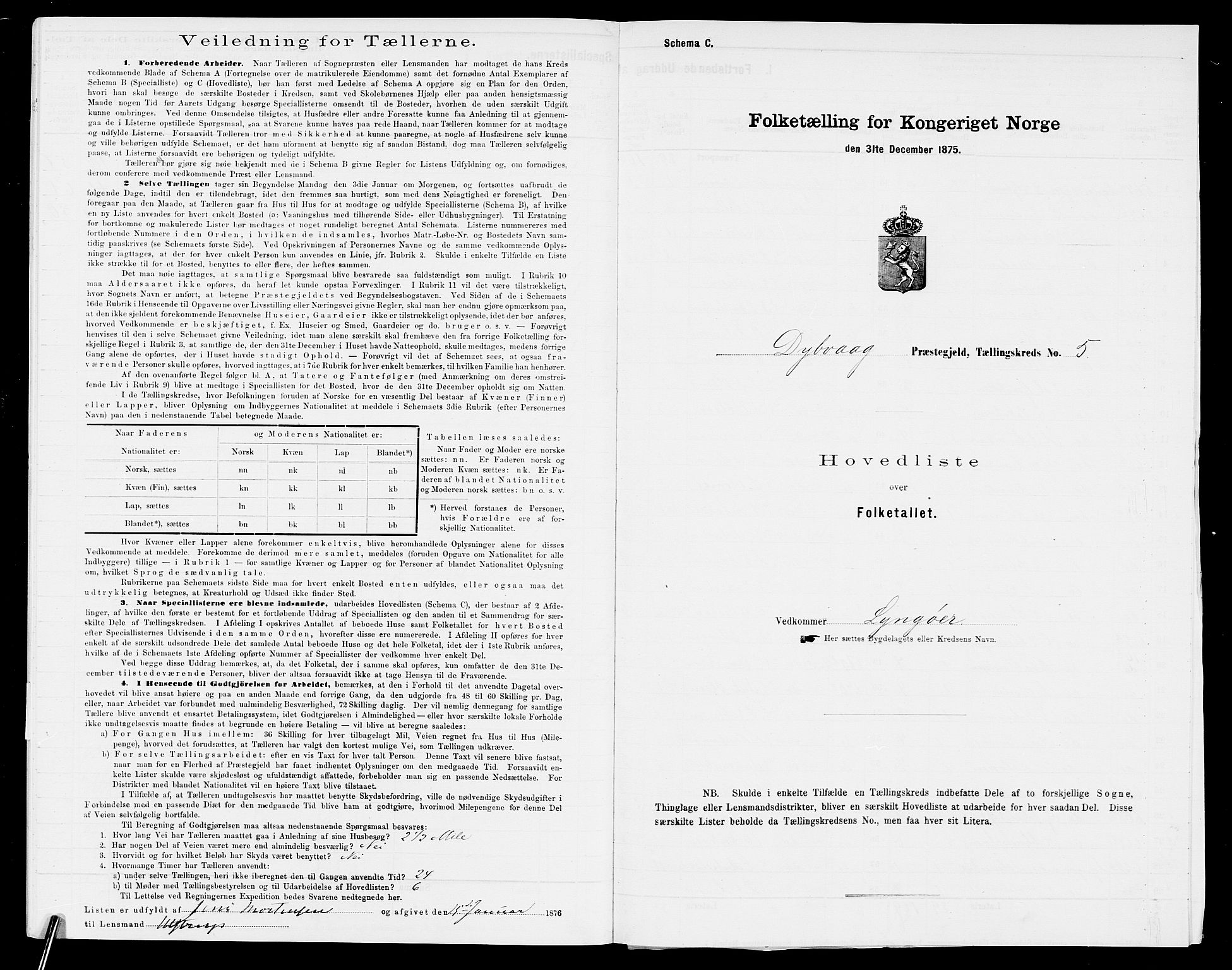 SAK, 1875 census for 0915P Dypvåg, 1875, p. 37