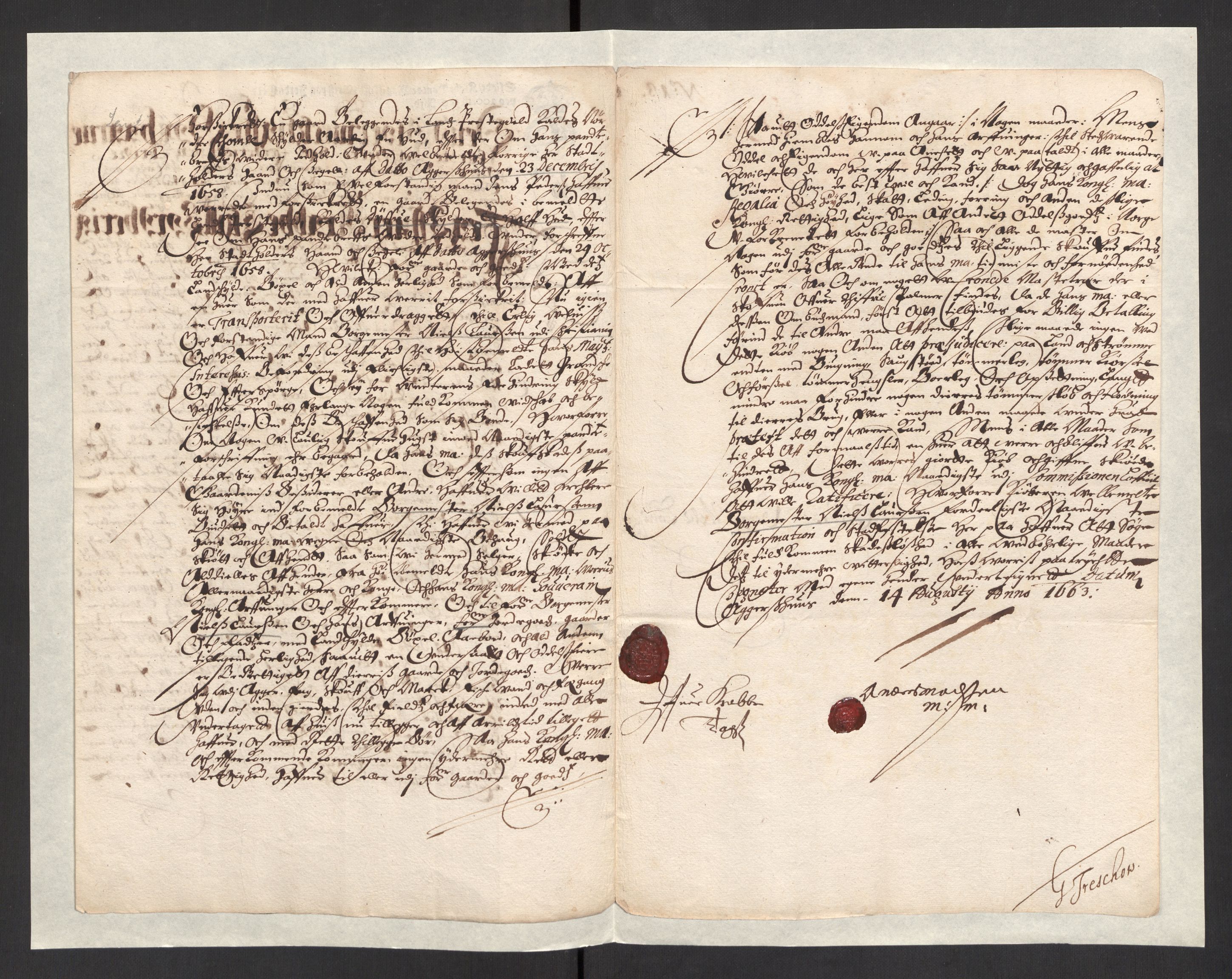 Rentekammeret, Kammerkanselliet, RA/EA-3111/G/Gg/Ggj/Ggja/L0001a: Skjøter utstedt av myndigheter i Norge og senere ombyttet med kongelige konfirmasjonsskjøter, 1663-1669, p. 81