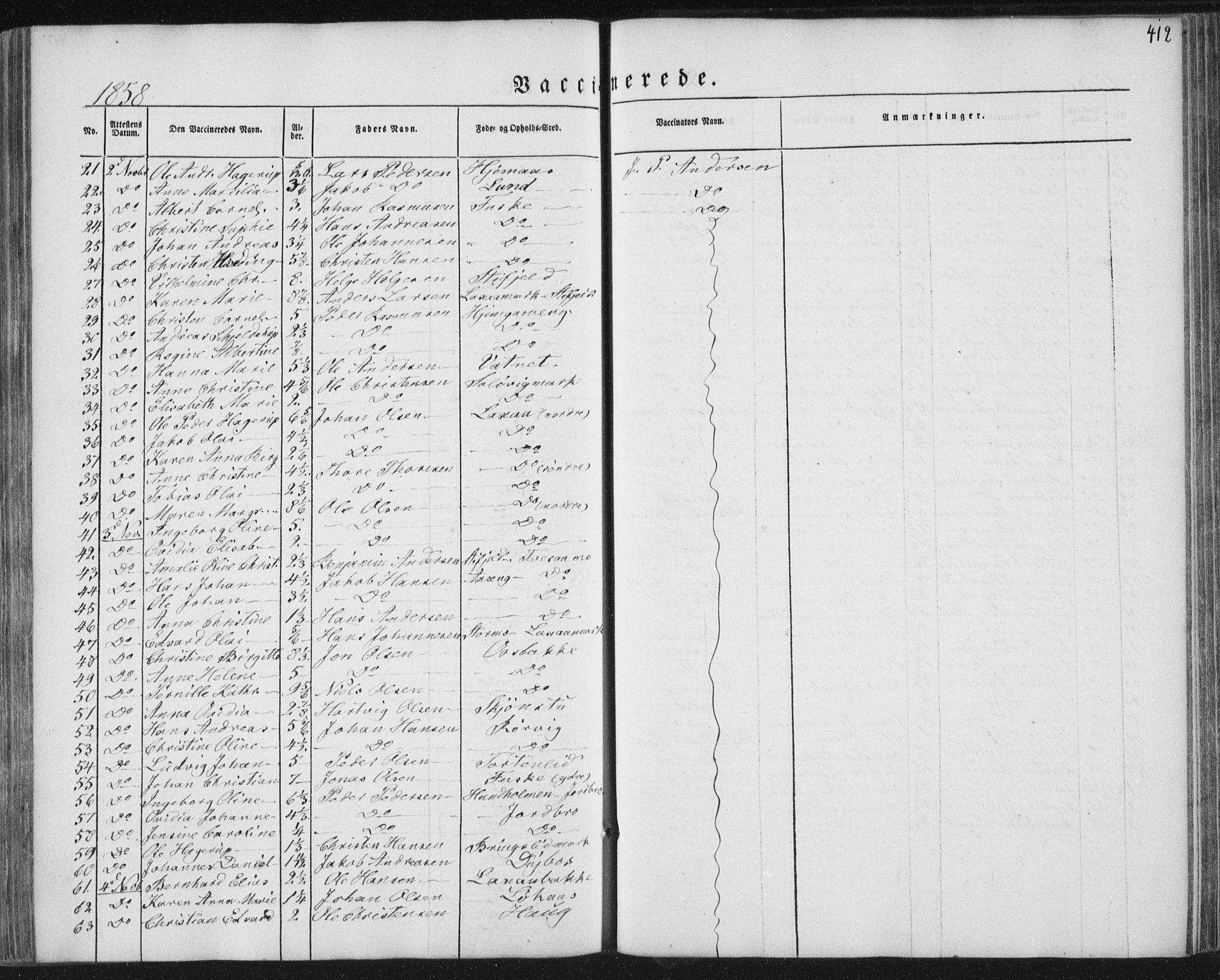 Ministerialprotokoller, klokkerbøker og fødselsregistre - Nordland, SAT/A-1459/852/L0738: Parish register (official) no. 852A08, 1849-1865, p. 412