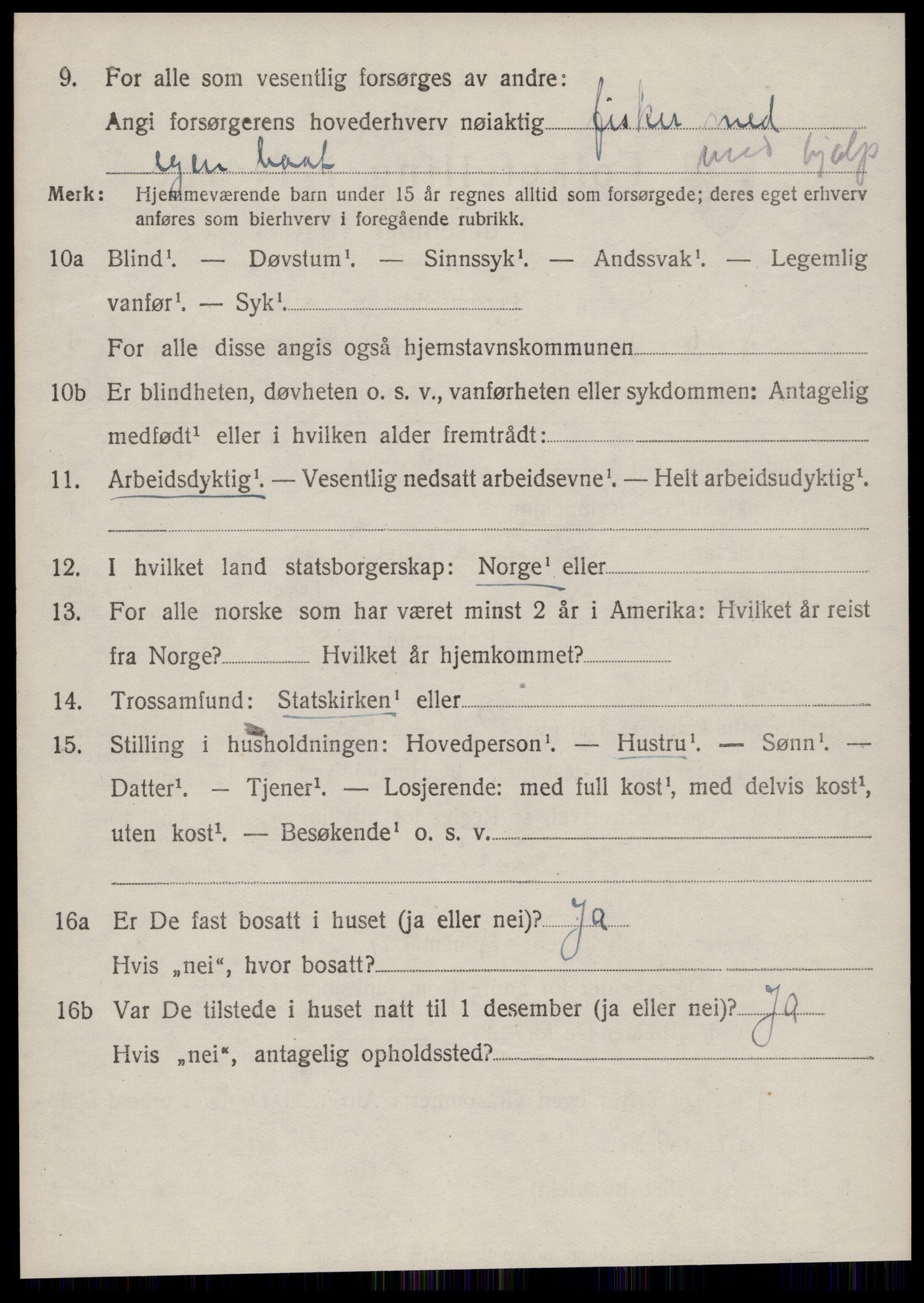 SAT, 1920 census for Borgund, 1920, p. 15413