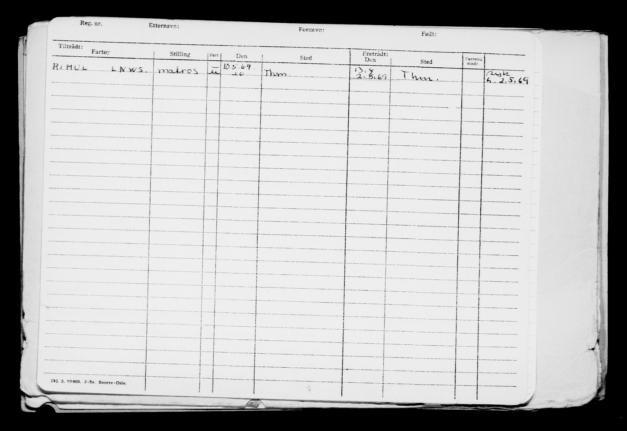 Direktoratet for sjømenn, AV/RA-S-3545/G/Gb/L0094: Hovedkort, 1911, p. 144