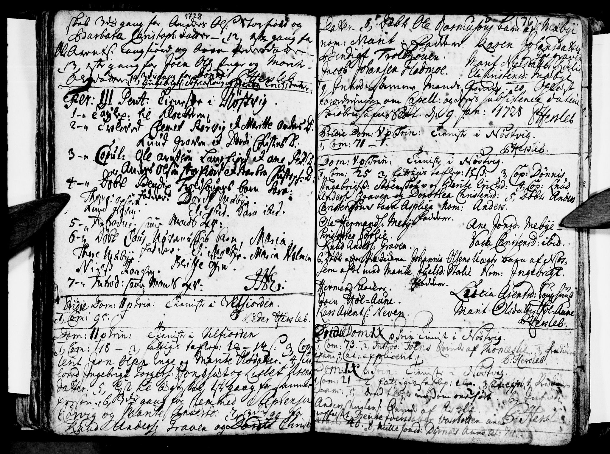 Ministerialprotokoller, klokkerbøker og fødselsregistre - Nordland, SAT/A-1459/814/L0221: Parish register (official) no. 814A02, 1718-1762, p. 76