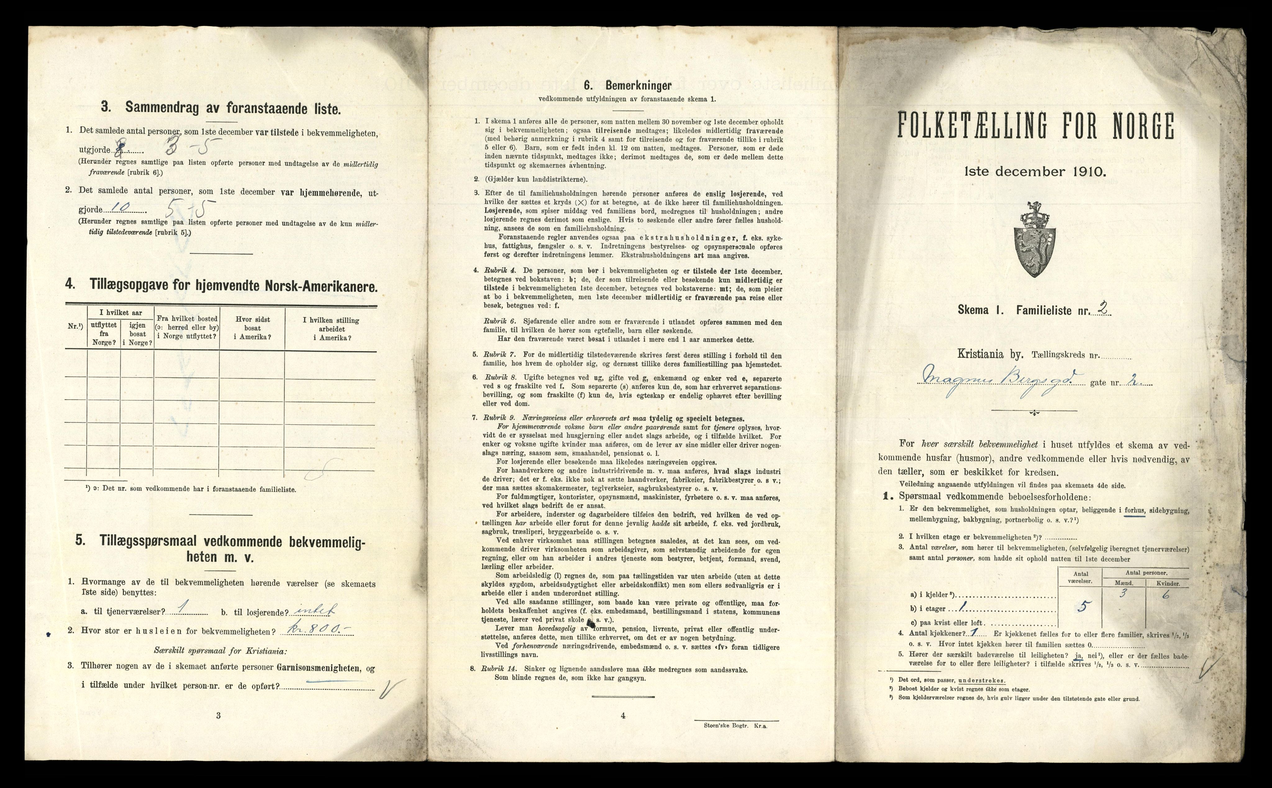 RA, 1910 census for Kristiania, 1910, p. 57917