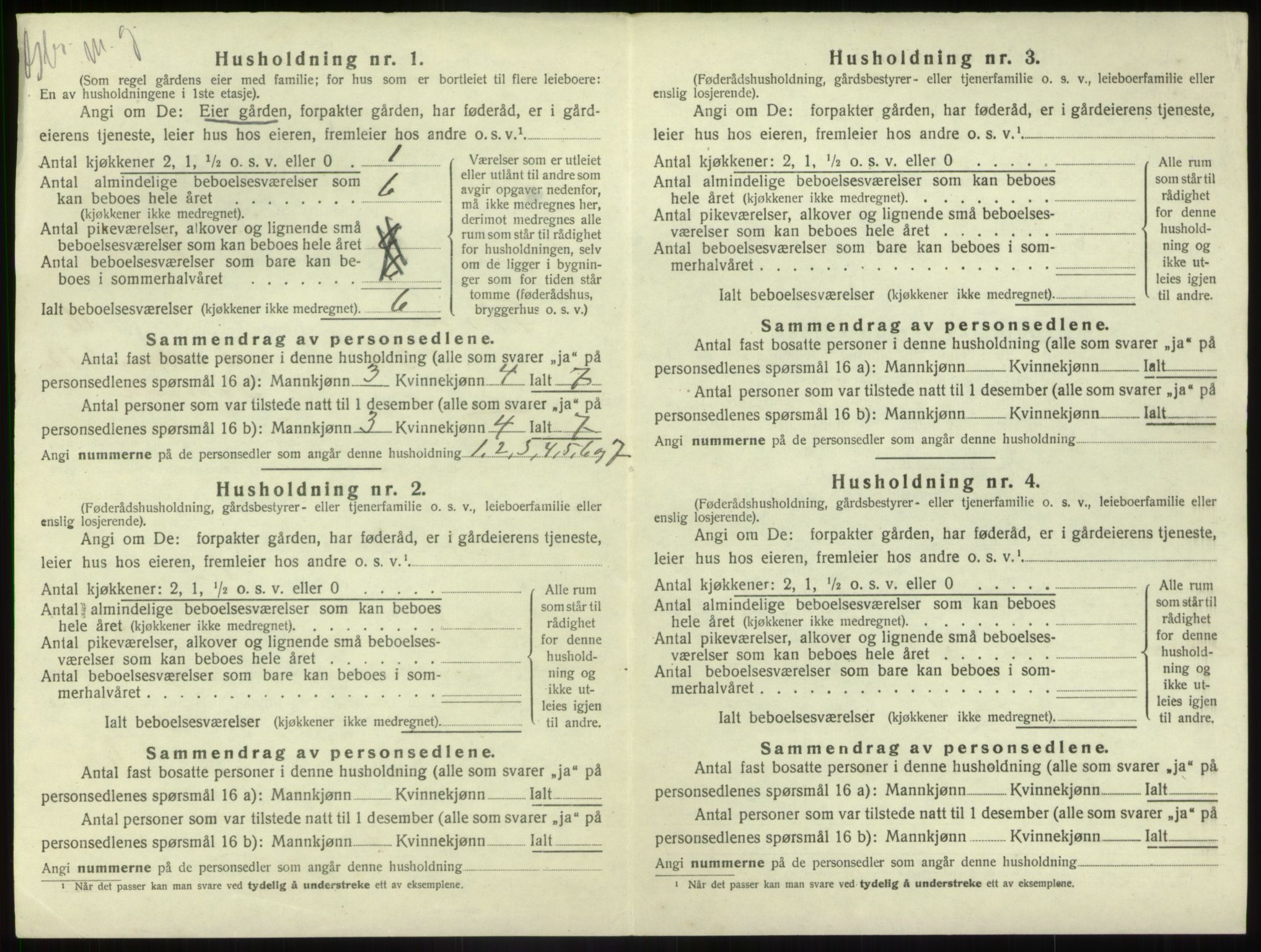 SAB, 1920 census for Førde, 1920, p. 807