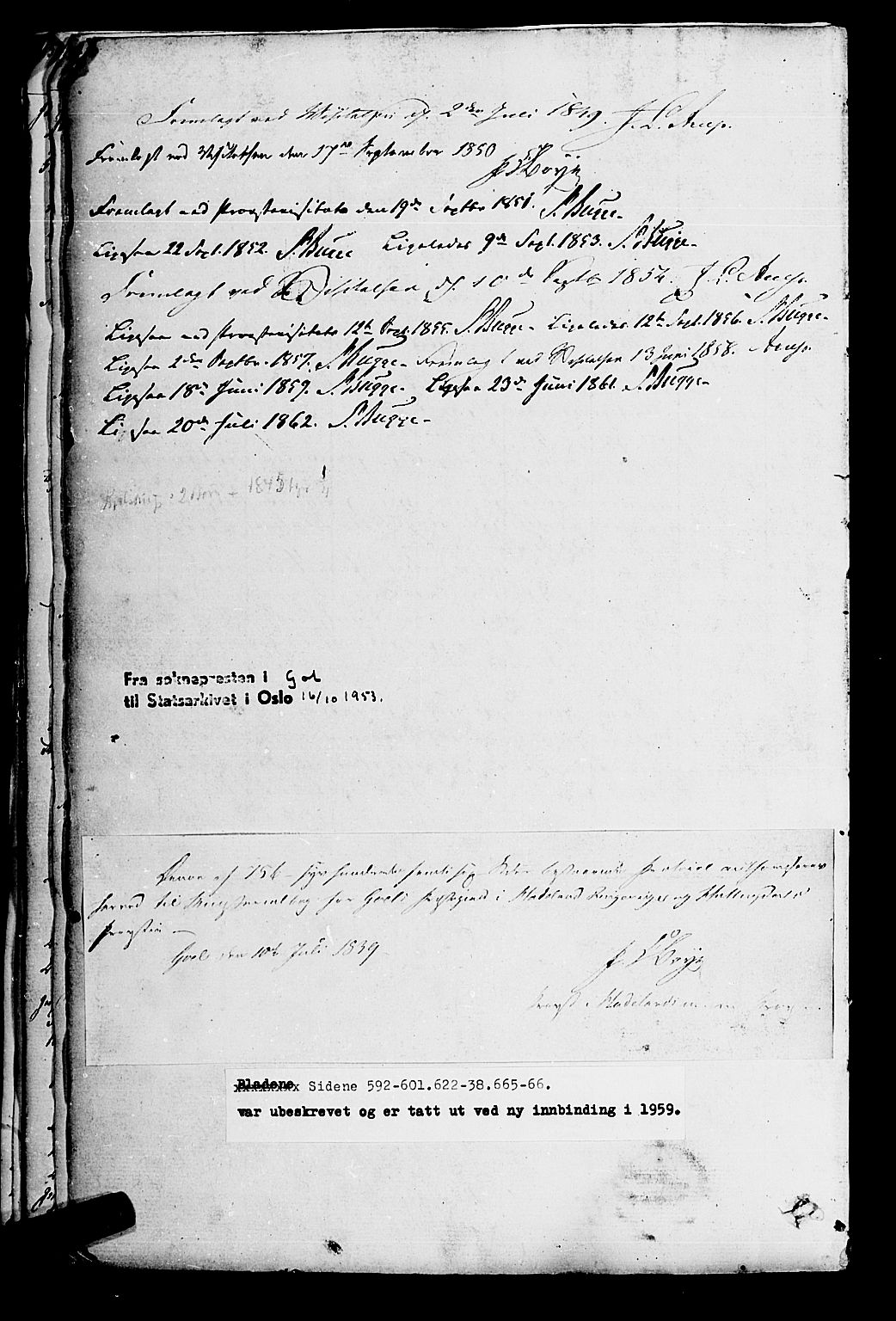 Gol kirkebøker, SAKO/A-226/F/Fa/L0002: Parish register (official) no. I 2, 1837-1863