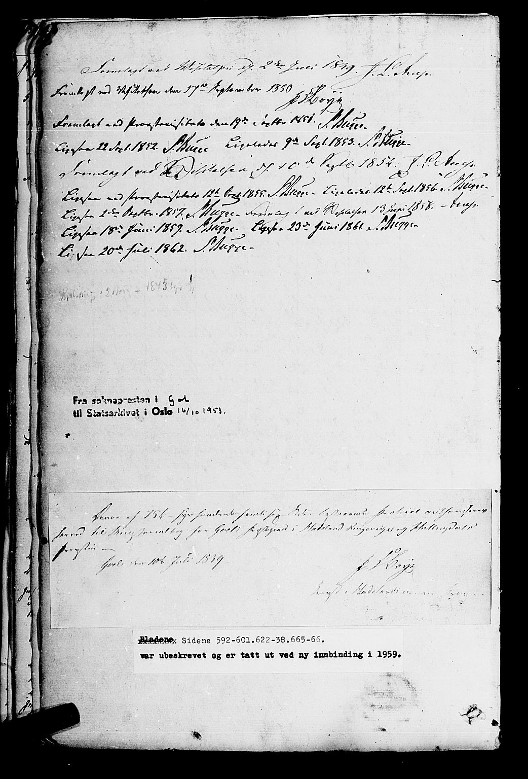 Gol kirkebøker, AV/SAKO-A-226/F/Fa/L0002: Parish register (official) no. I 2, 1837-1863