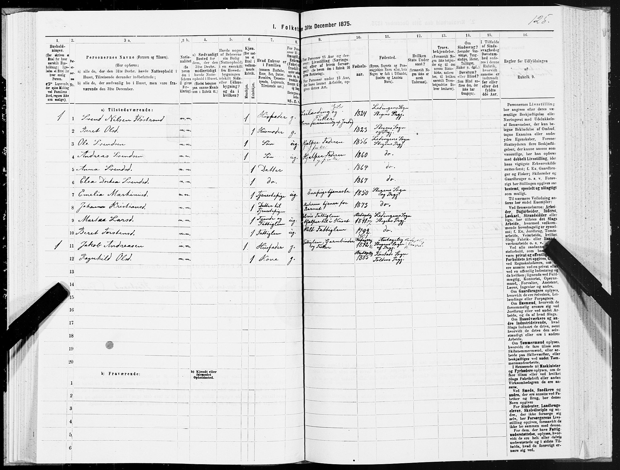 SAT, 1875 census for 1848P Steigen, 1875, p. 1125