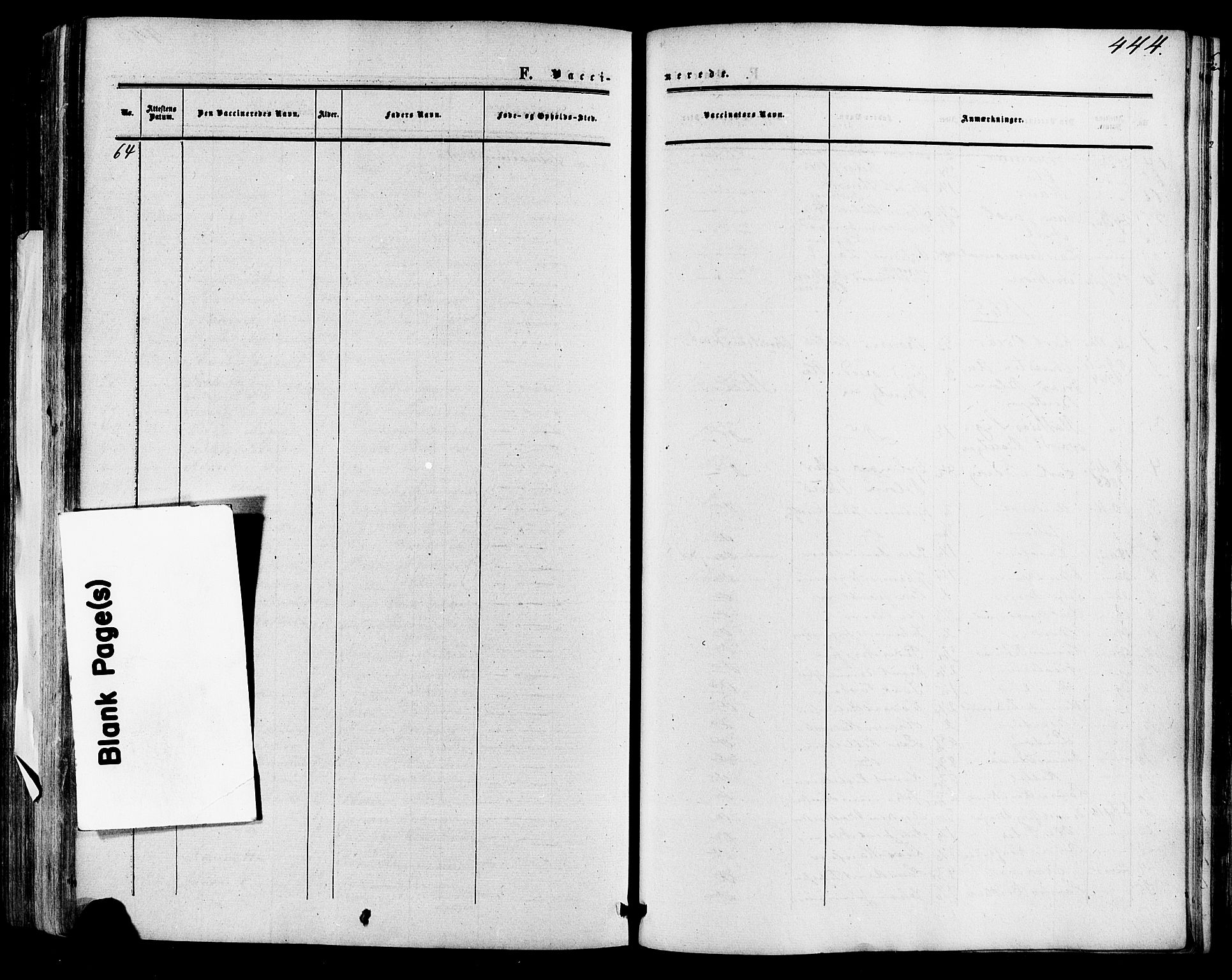 Skien kirkebøker, SAKO/A-302/F/Fa/L0007: Parish register (official) no. 7, 1856-1865, p. 444