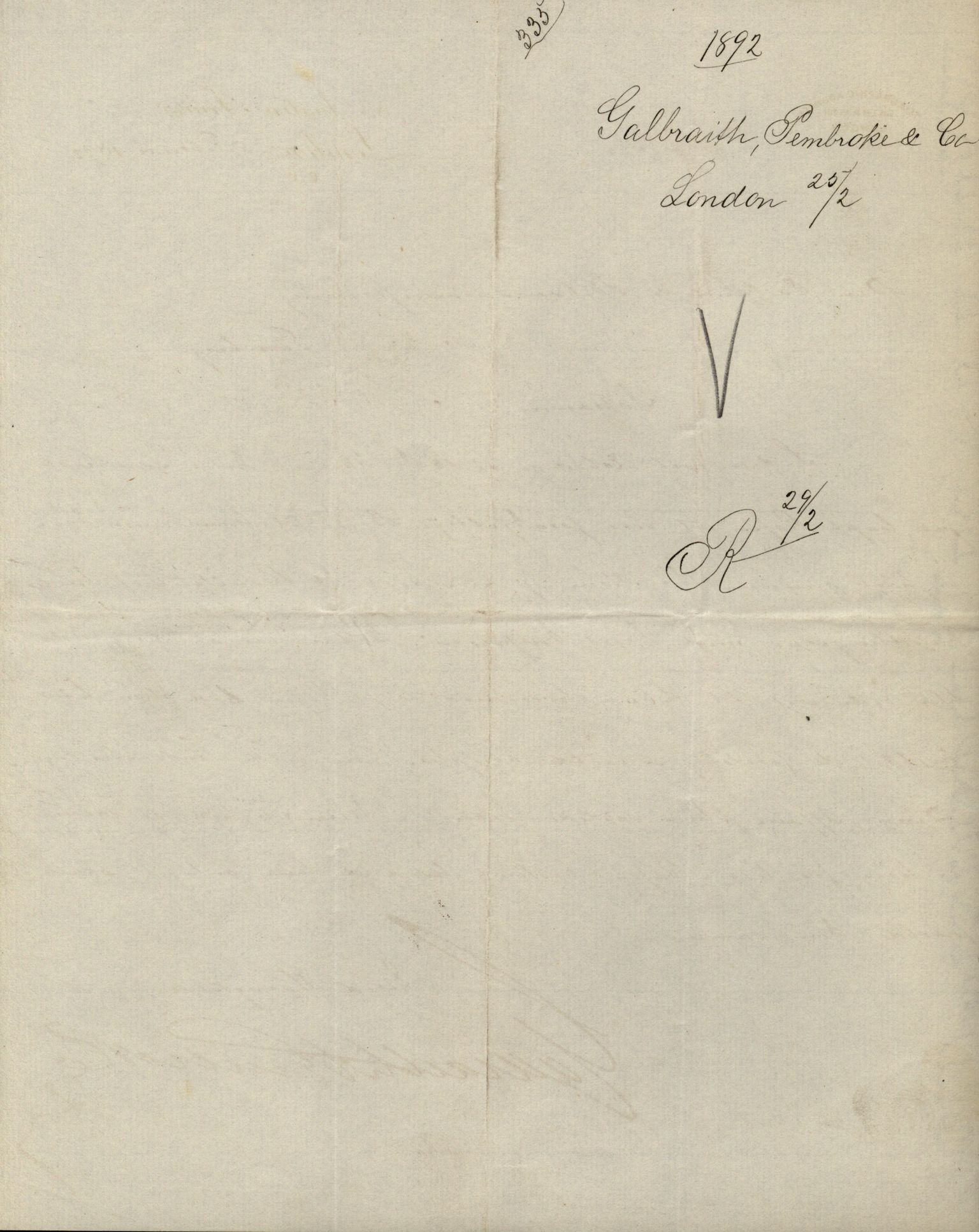 Pa 63 - Østlandske skibsassuranceforening, VEMU/A-1079/G/Ga/L0029/0002: Havaridokumenter / Johanne, Ocean, Capella, Columbus, Castro, 1892, p. 3