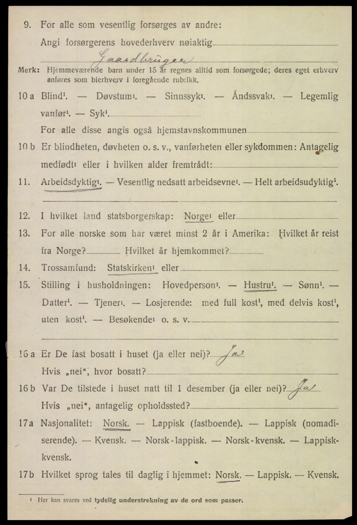 SAT, 1920 census for Skatval, 1920, p. 1410