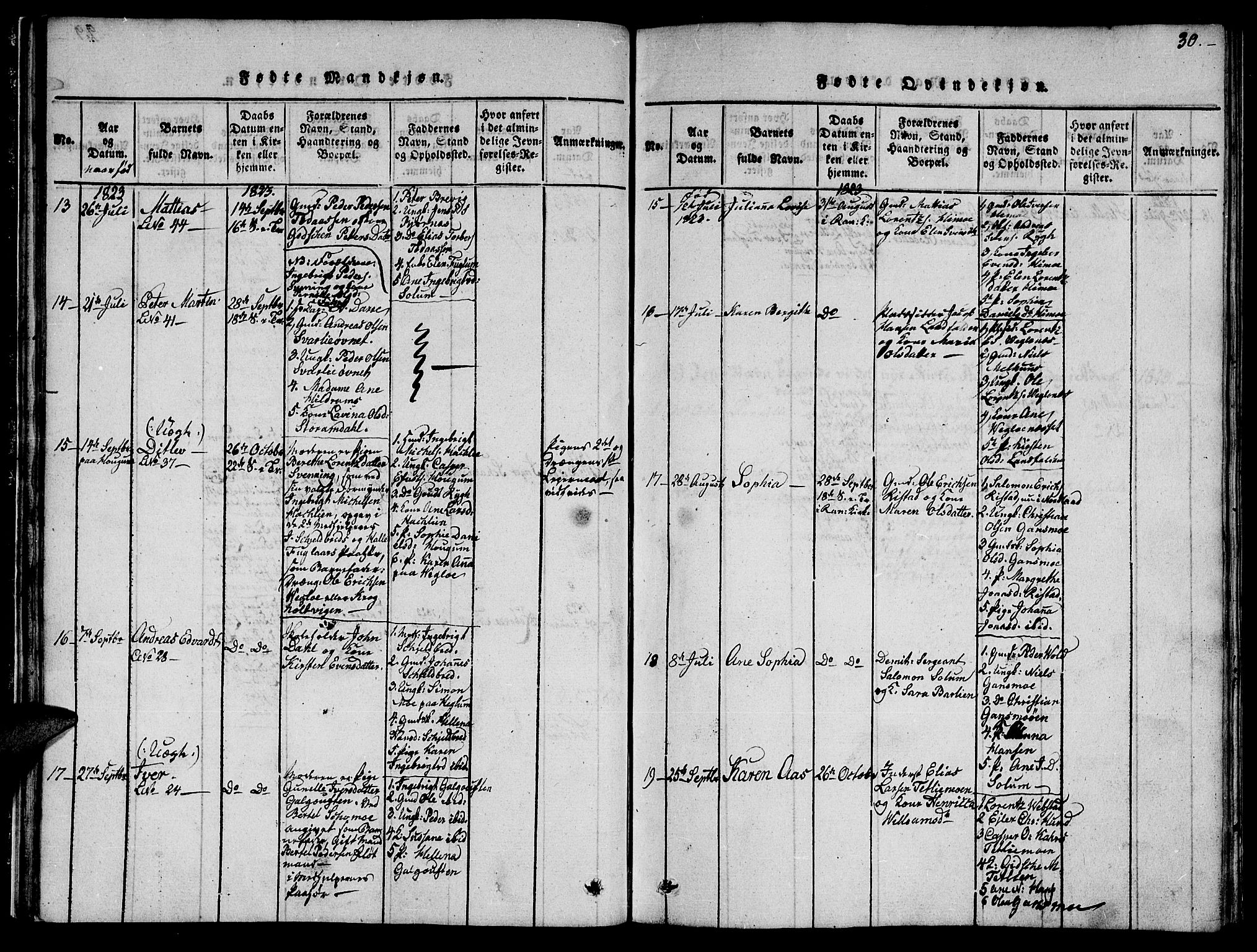 Ministerialprotokoller, klokkerbøker og fødselsregistre - Nord-Trøndelag, SAT/A-1458/764/L0559: Parish register (copy) no. 764C01, 1816-1824, p. 30