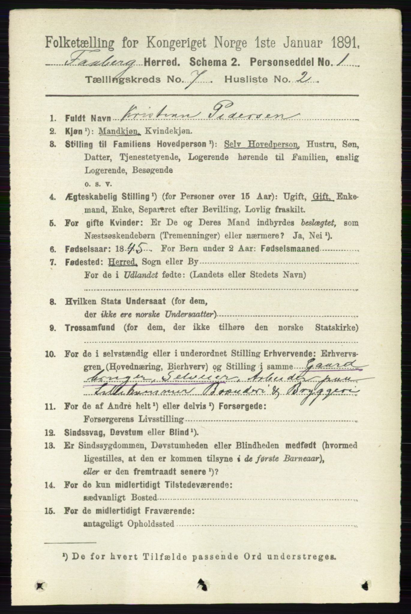 RA, 1891 census for 0524 Fåberg, 1891, p. 2788