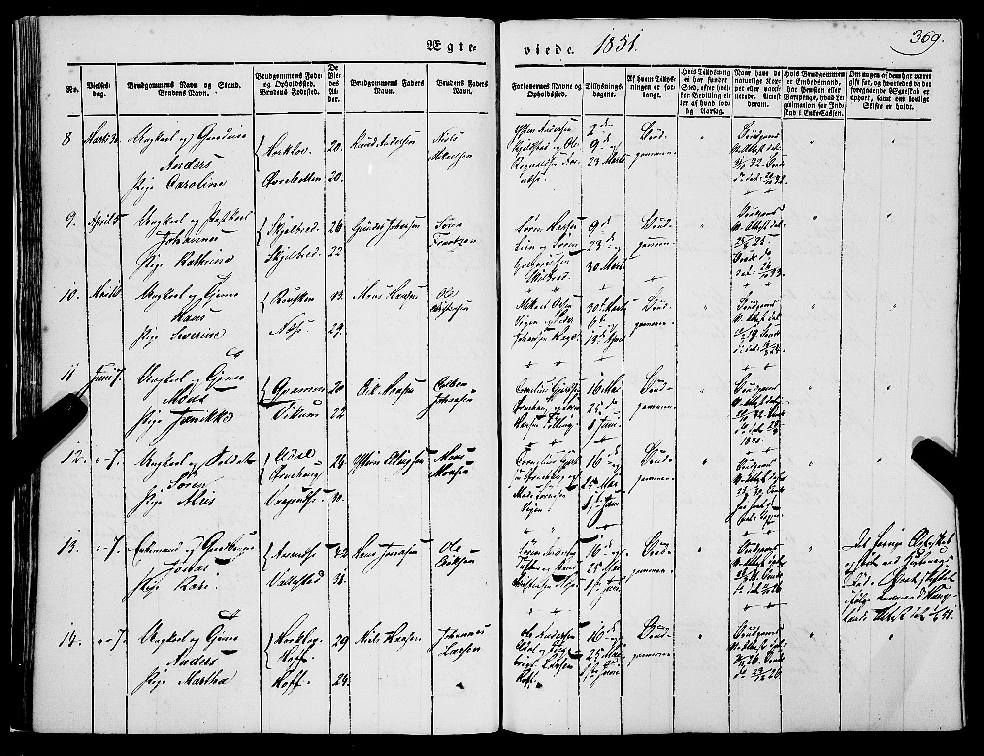 Gaular sokneprestembete, AV/SAB-A-80001/H/Haa: Parish register (official) no. A 4II, 1841-1859, p. 369