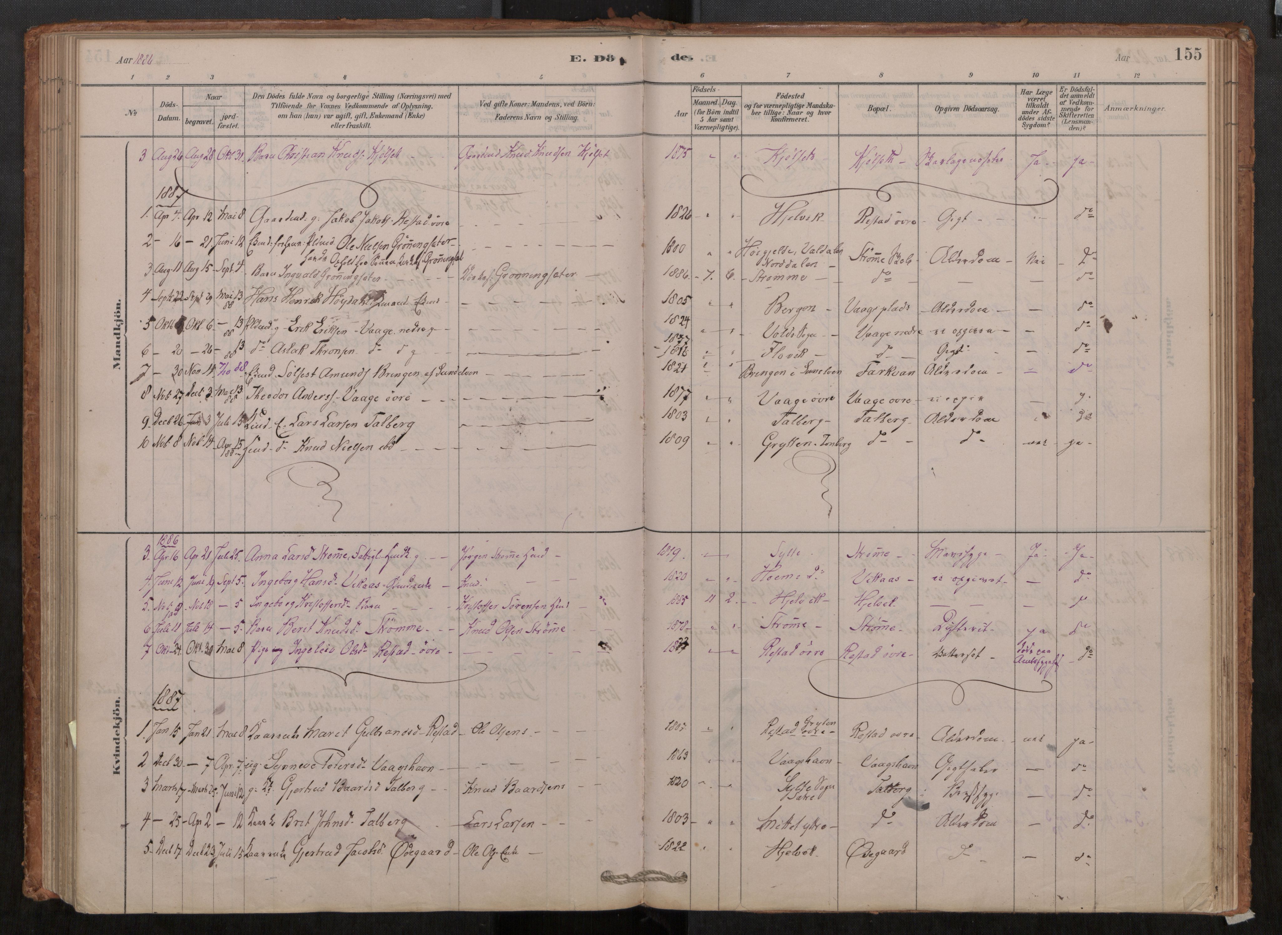 Ministerialprotokoller, klokkerbøker og fødselsregistre - Møre og Romsdal, SAT/A-1454/550/L0621: Parish register (official) no. 550A01, 1878-1915, p. 155