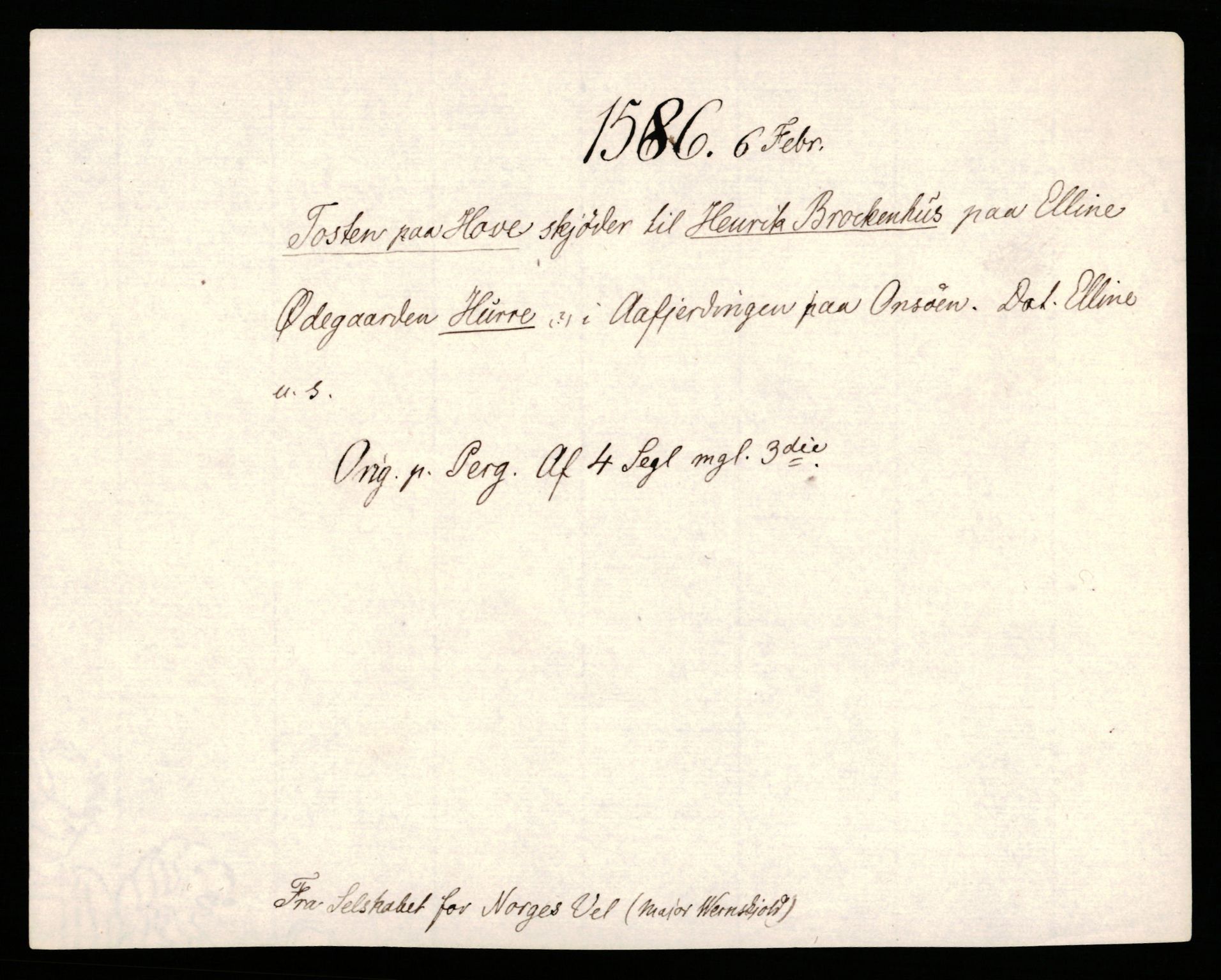 Riksarkivets diplomsamling, AV/RA-EA-5965/F35/F35b/L0003: Riksarkivets diplomer, seddelregister, 1583-1592, p. 117