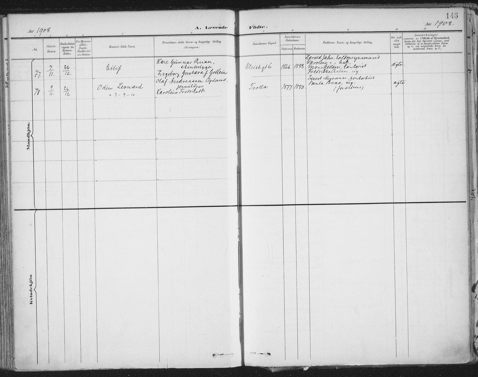 Ministerialprotokoller, klokkerbøker og fødselsregistre - Sør-Trøndelag, SAT/A-1456/603/L0167: Parish register (official) no. 603A06, 1896-1932, p. 146