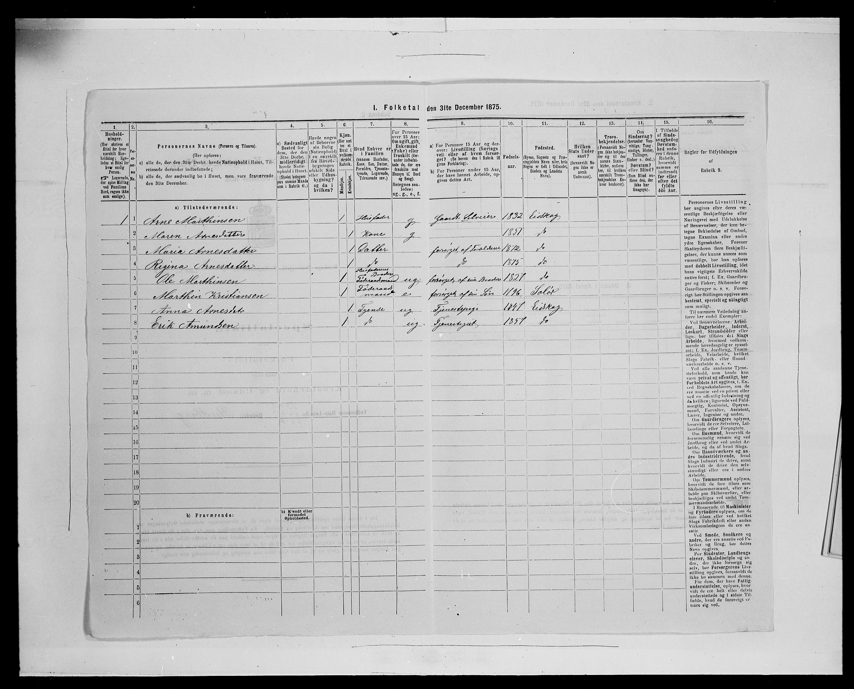 SAH, 1875 census for 0420P Eidskog, 1875, p. 948