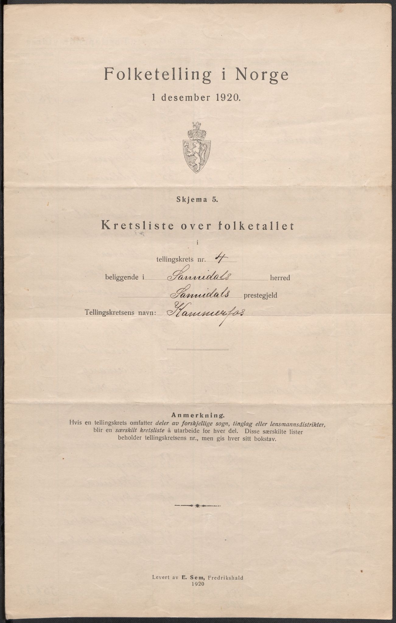 SAKO, 1920 census for Sannidal, 1920, p. 16