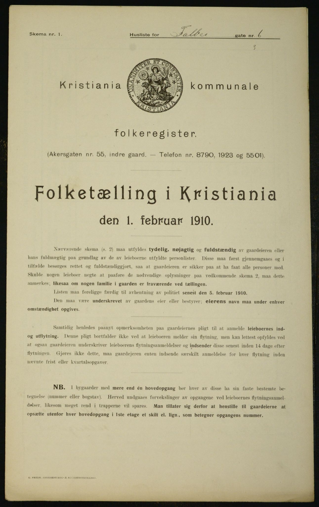 OBA, Municipal Census 1910 for Kristiania, 1910, p. 21799