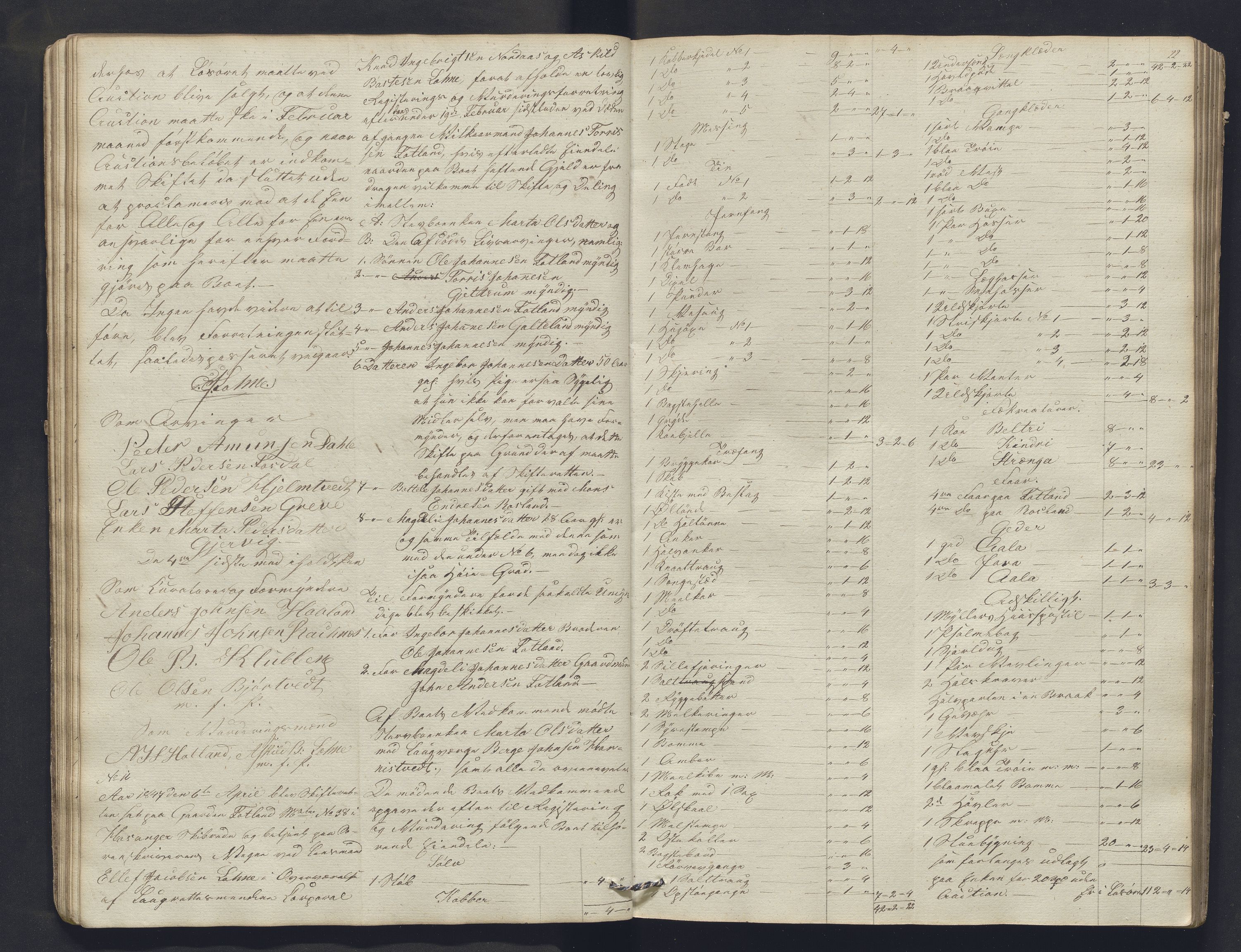 Nordhordland sorenskrivar, SAB/A-2901/1/H/Hb/L0013: Registreringsprotokollar, 1846-1852, p. 22