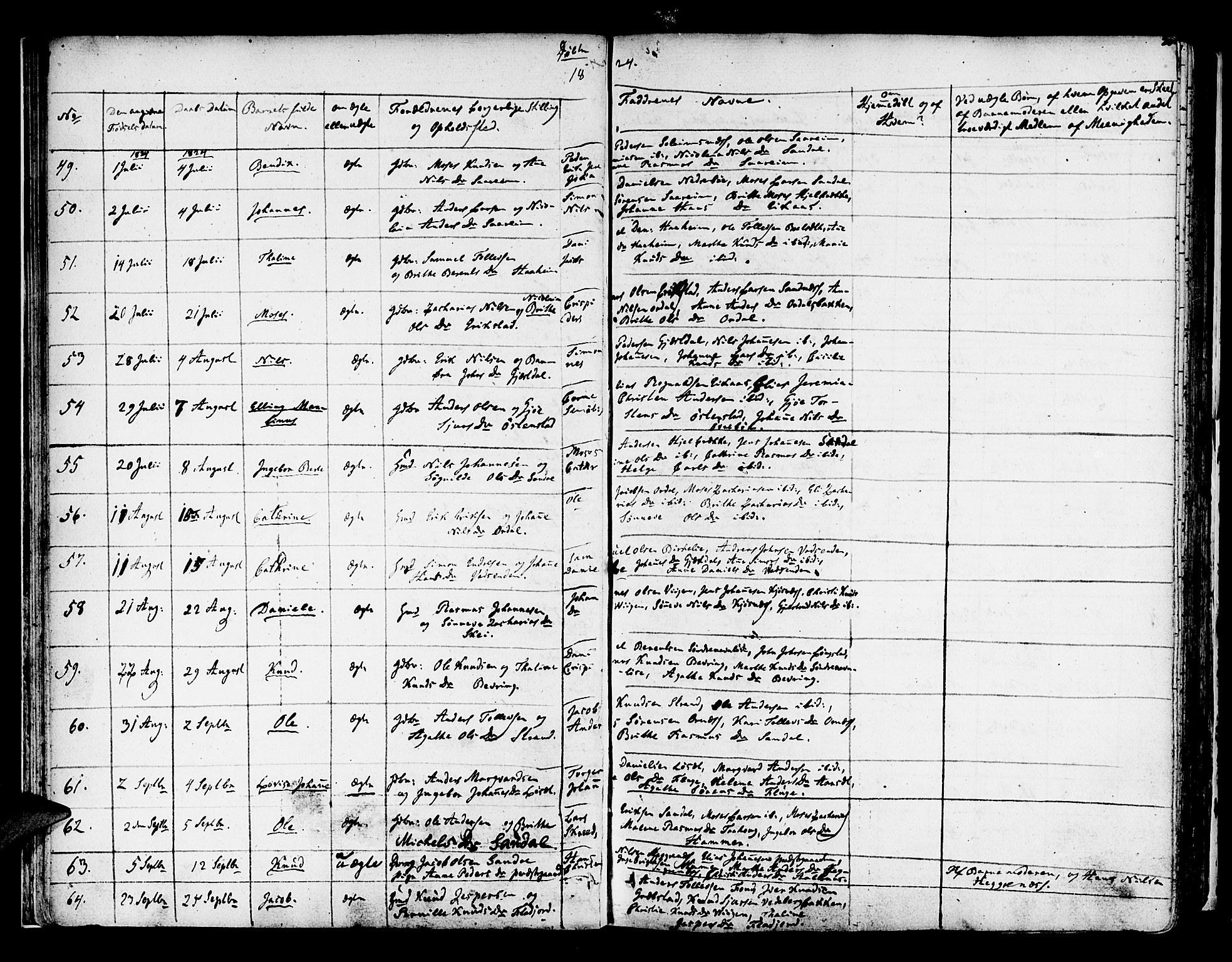 Jølster sokneprestembete, AV/SAB-A-80701/H/Haa/Haaa/L0008: Parish register (official) no. A 8, 1821-1833, p. 20