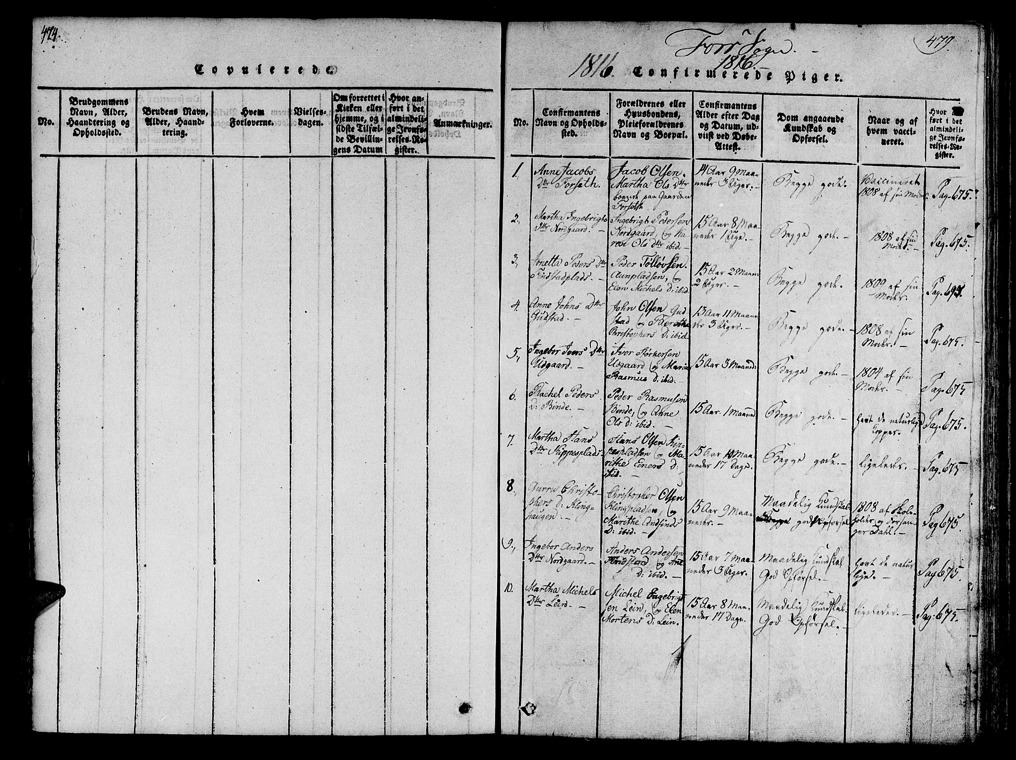 Ministerialprotokoller, klokkerbøker og fødselsregistre - Nord-Trøndelag, SAT/A-1458/746/L0441: Parish register (official) no. 746A03 /1, 1816-1827, p. 474-479