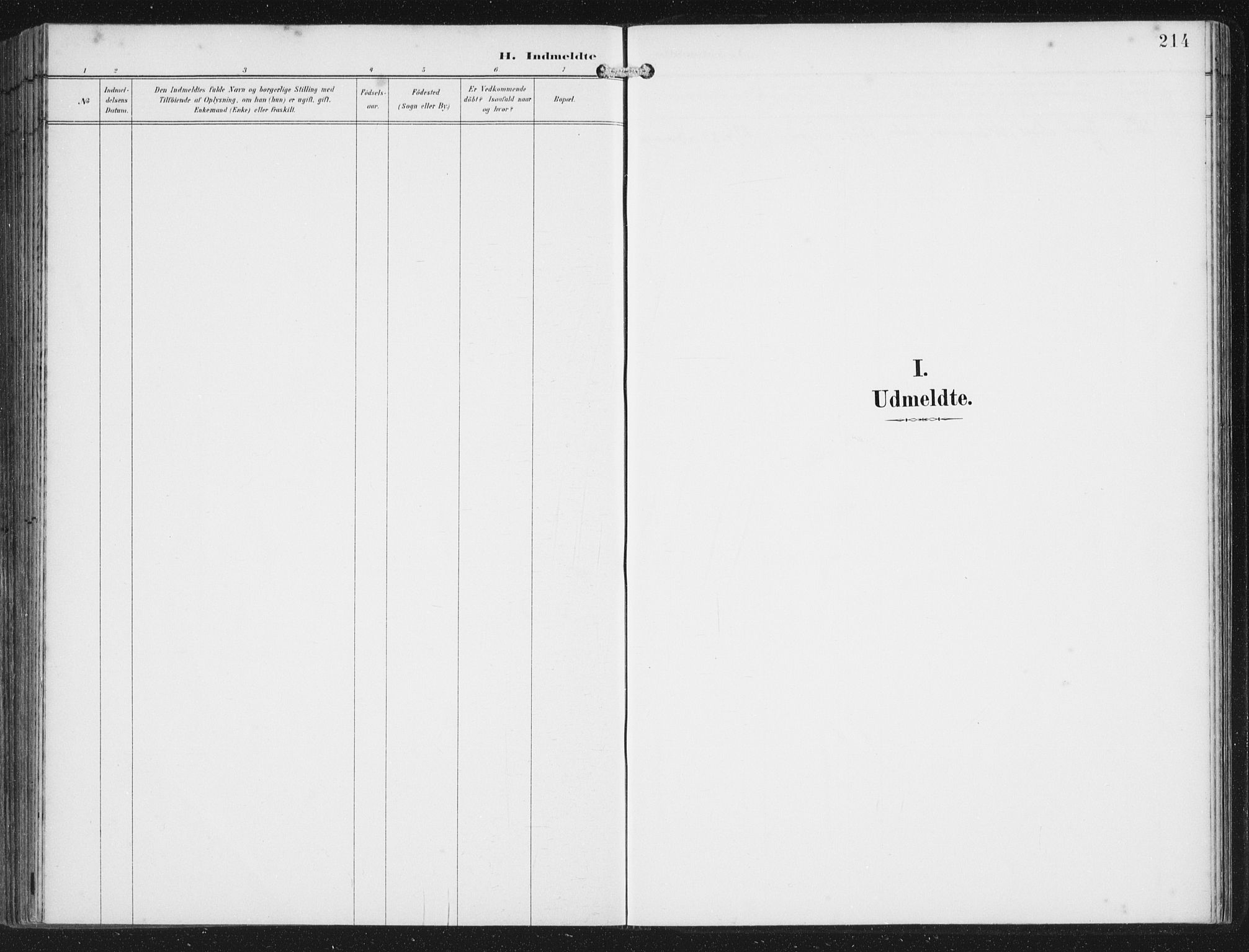 Bremanger sokneprestembete, SAB/A-82201/H/Haa/Haab/L0002: Parish register (official) no. B  2, 1896-1908, p. 214