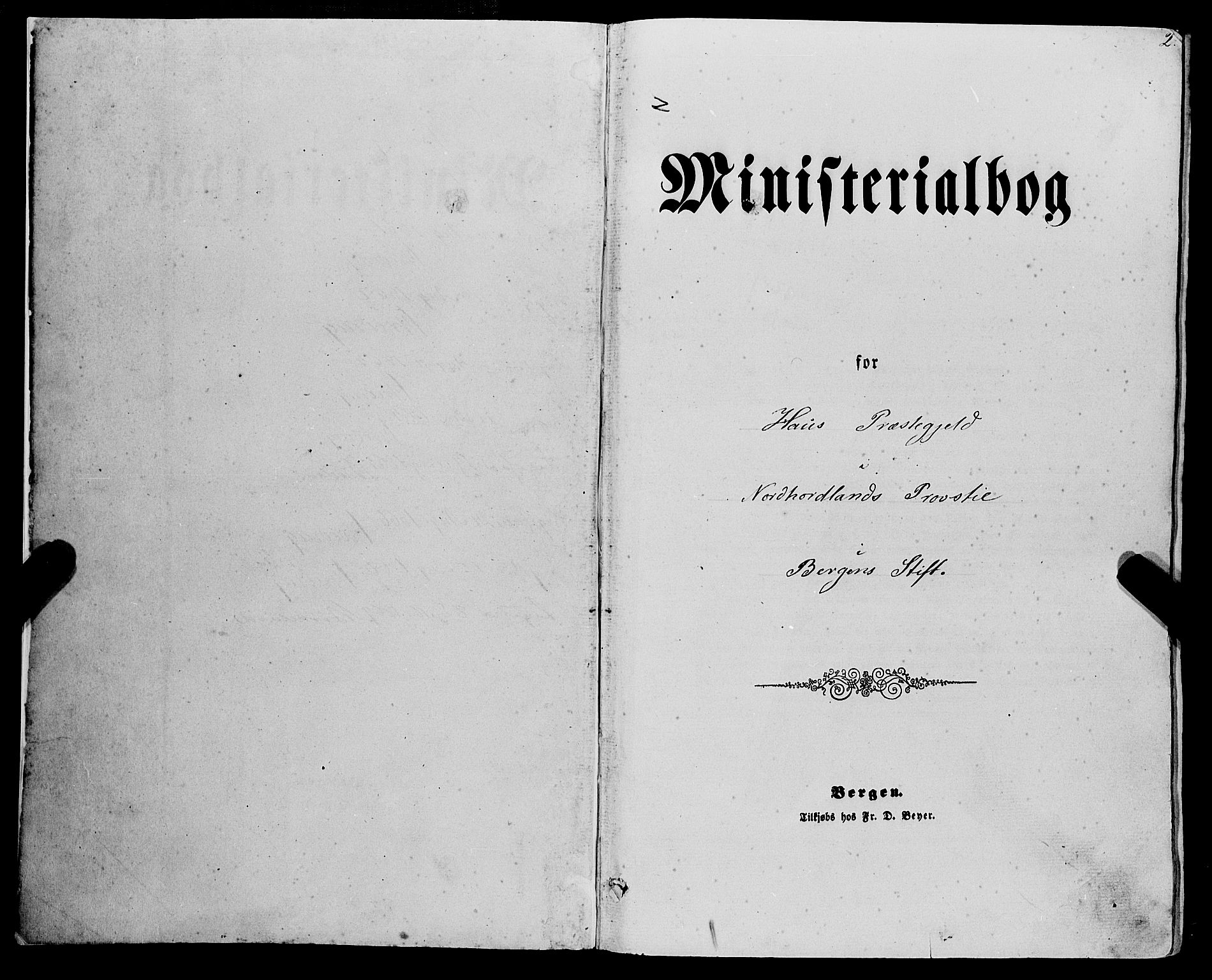 Haus sokneprestembete, AV/SAB-A-75601/H/Haa: Parish register (official) no. A 17, 1858-1870, p. 2