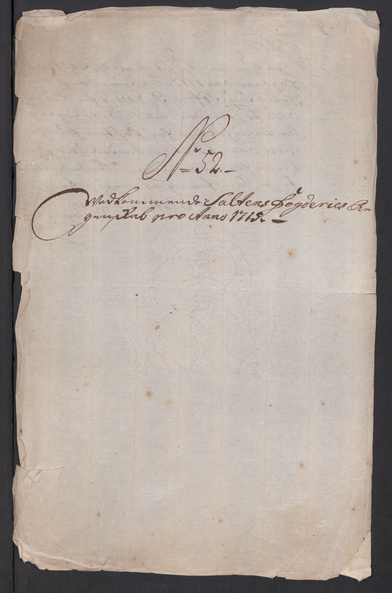 Rentekammeret inntil 1814, Reviderte regnskaper, Fogderegnskap, RA/EA-4092/R66/L4585: Fogderegnskap Salten, 1715, p. 327
