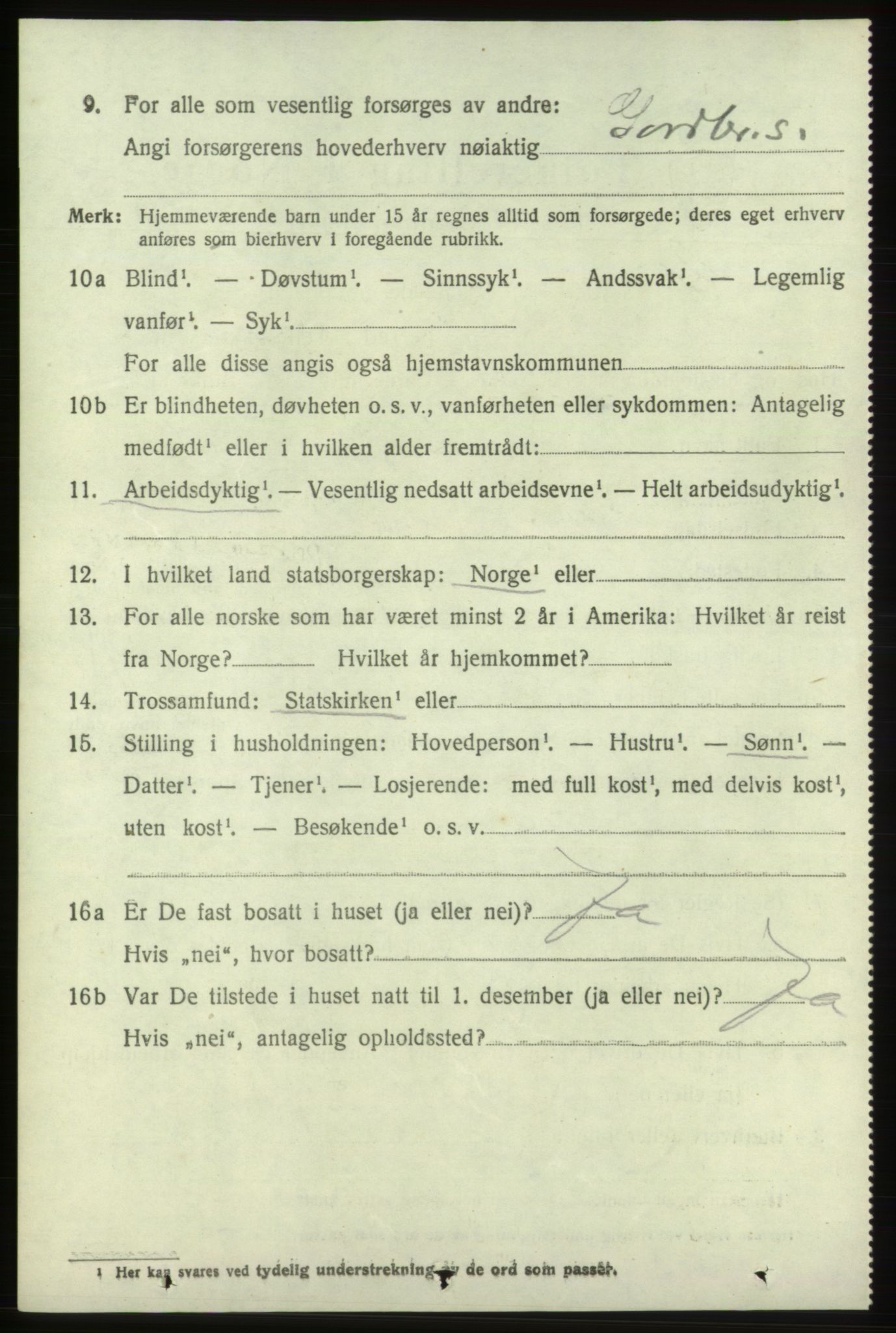 SAB, 1920 census for Skånevik, 1920, p. 4058