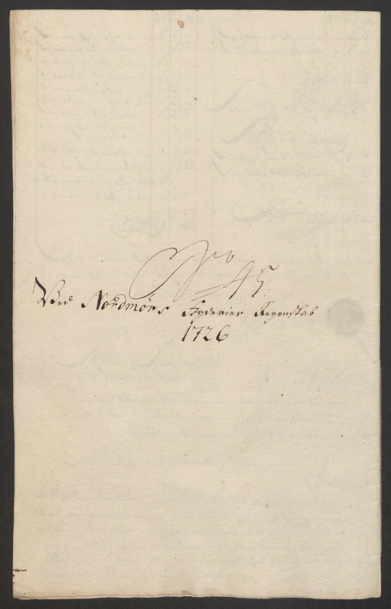 Rentekammeret inntil 1814, Reviderte regnskaper, Fogderegnskap, RA/EA-4092/R56/L3759: Fogderegnskap Nordmøre, 1726, p. 254