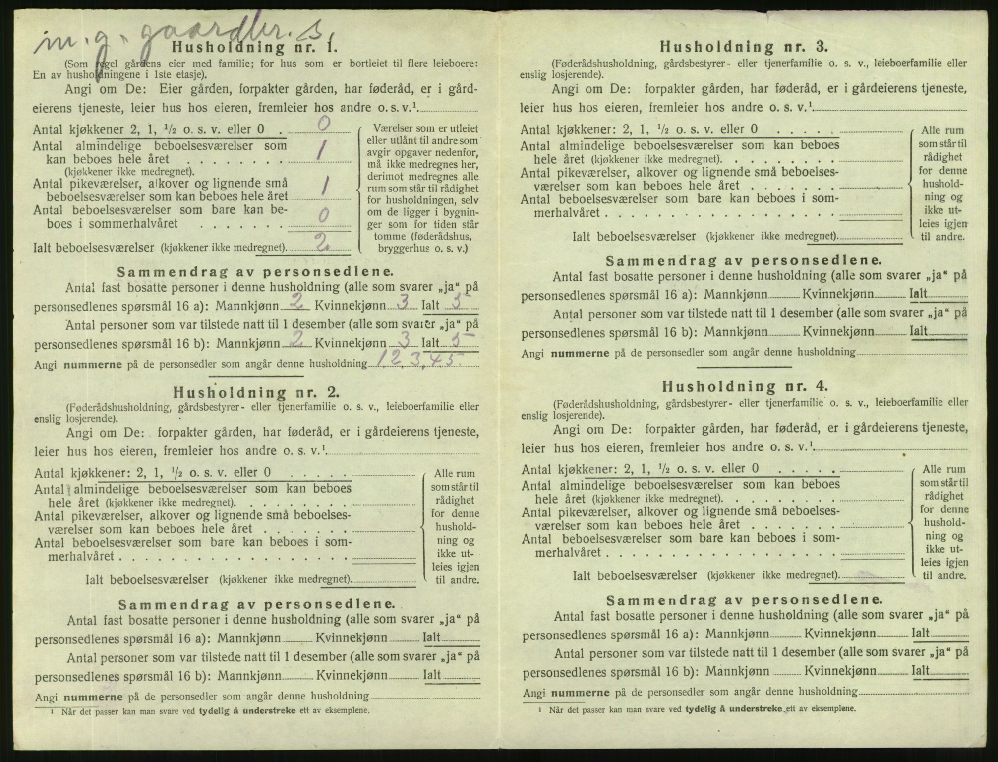 SAT, 1920 census for Vanylven, 1920, p. 612