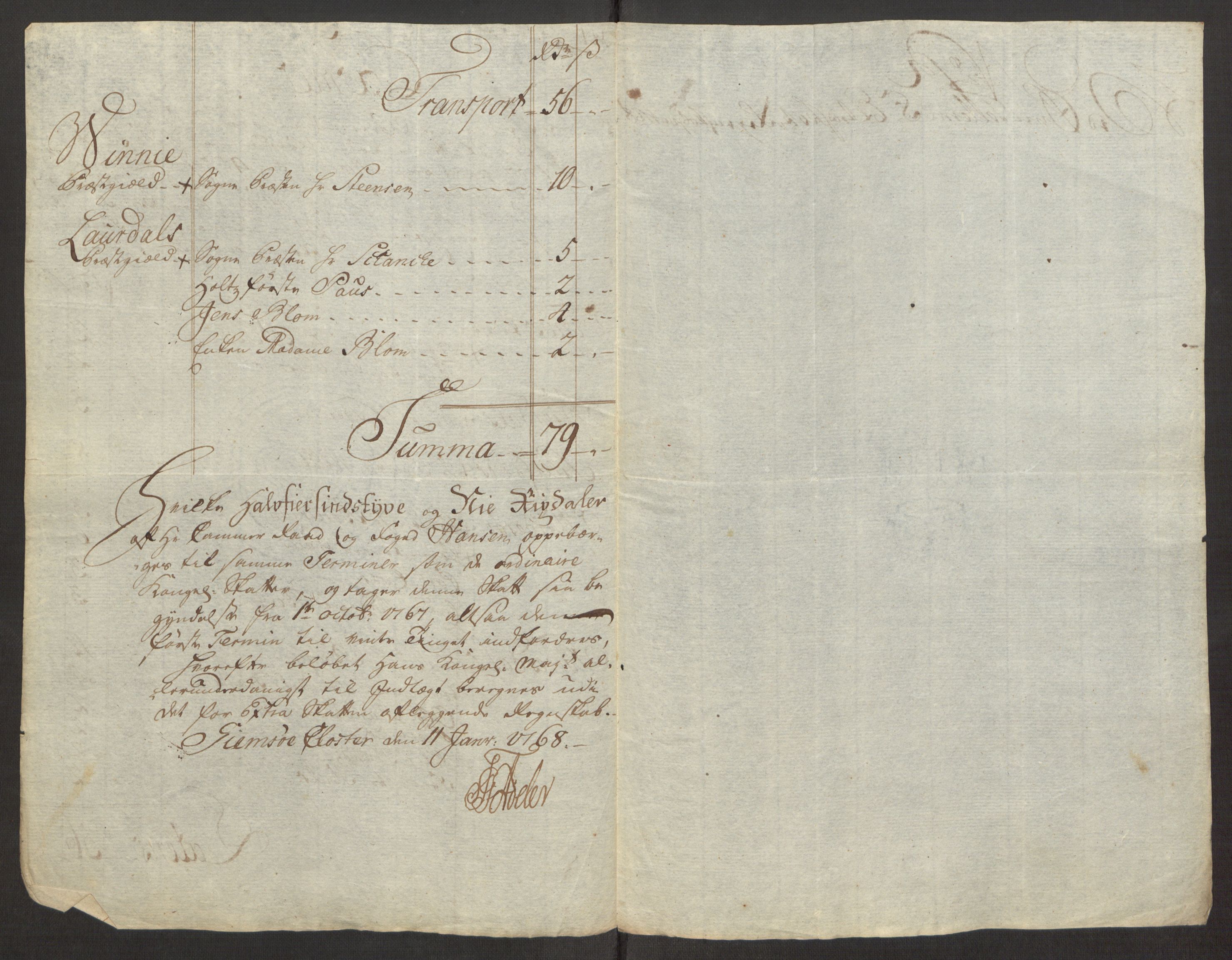 Rentekammeret inntil 1814, Reviderte regnskaper, Fogderegnskap, AV/RA-EA-4092/R38/L2293: Ekstraskatten Øvre Telemark, 1762-1770, p. 133