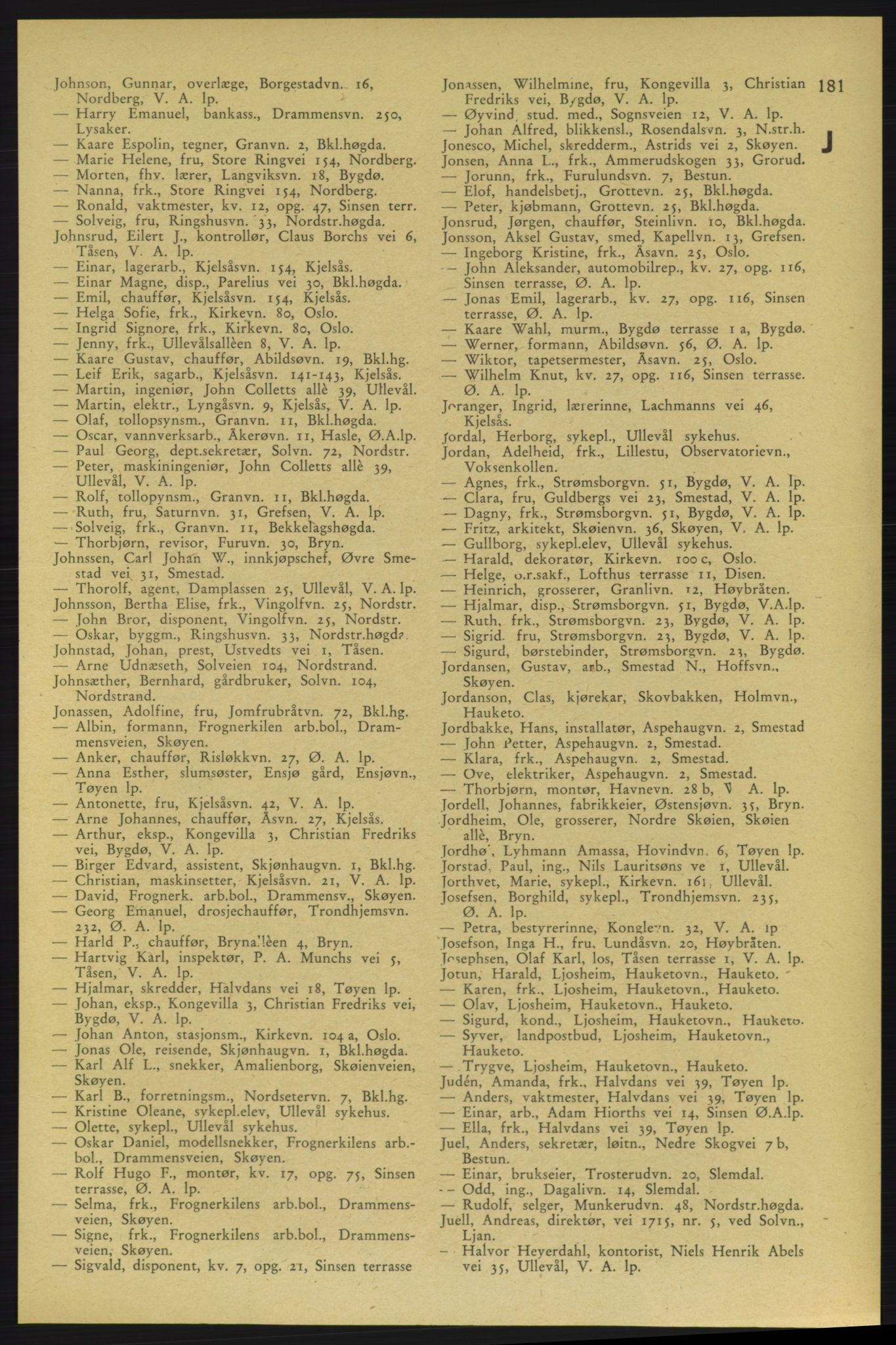 Aker adressebok/adressekalender, PUBL/001/A/006: Aker adressebok, 1937-1938, p. 181